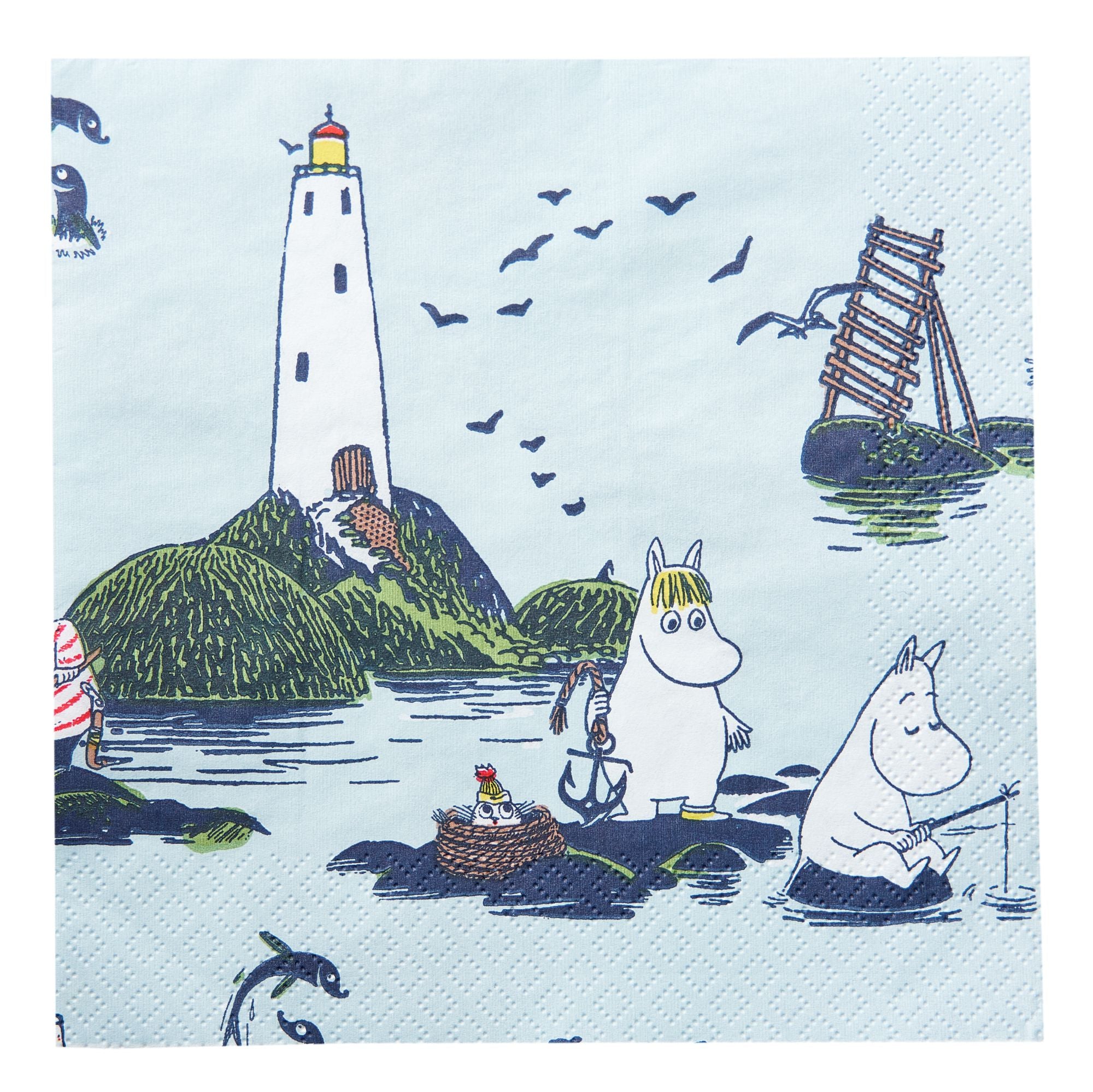 HAVI Moomin Servietten - Leuchtturminsel, 33cm Servietten Havi