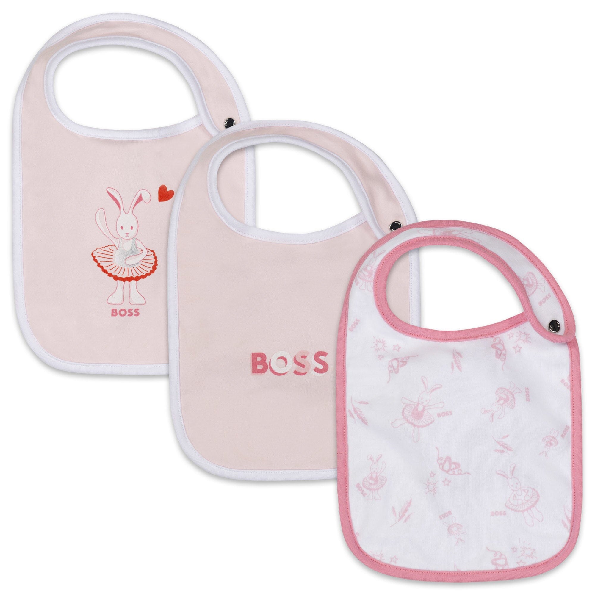 HUGO BOSS Lätzchen 3 er Set "Meine ersten Lätzchen" rosa Lätzchen Boss