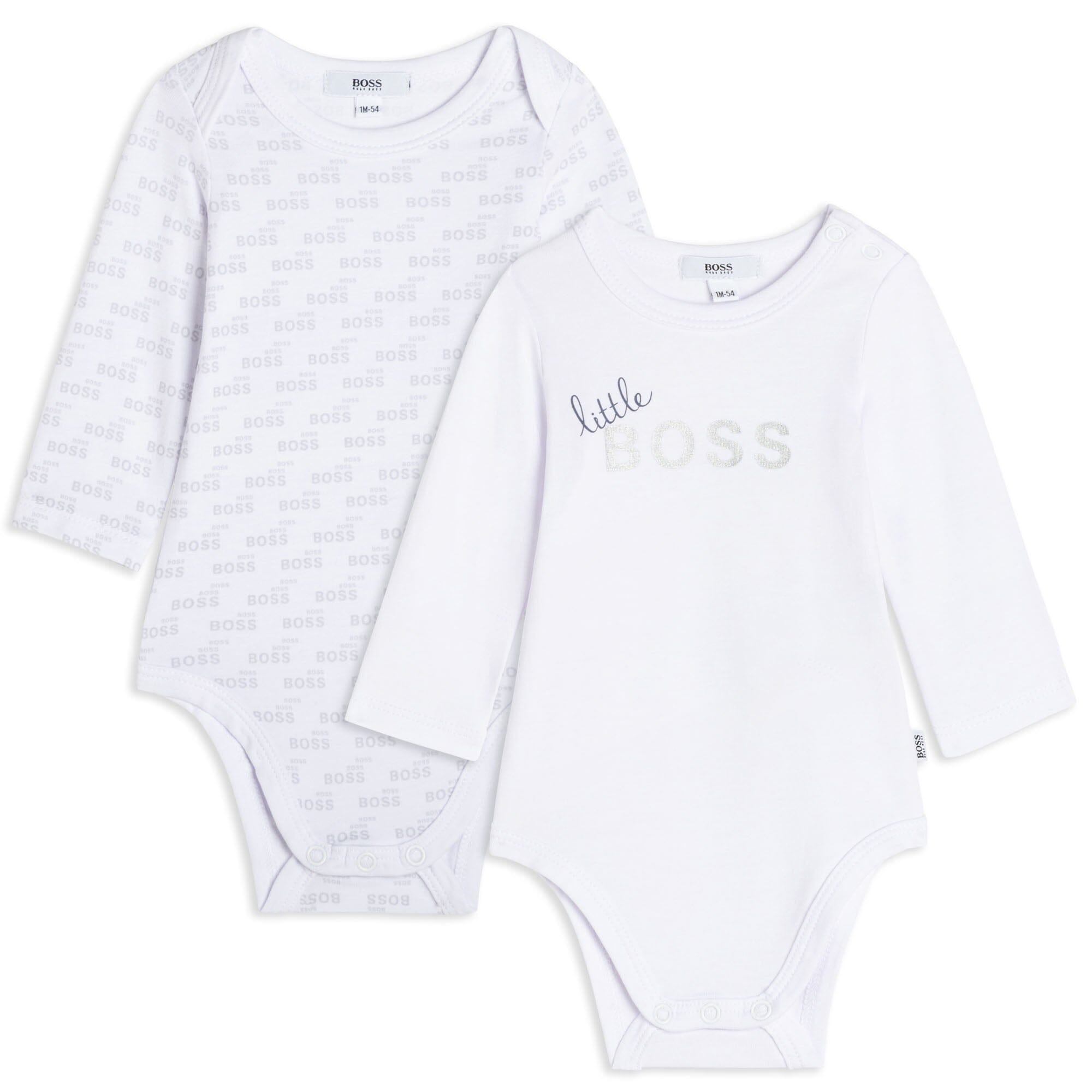 HUGO BOSS 2 er Set Baby Langambodys / Bodies Spieler und Bodys Boss