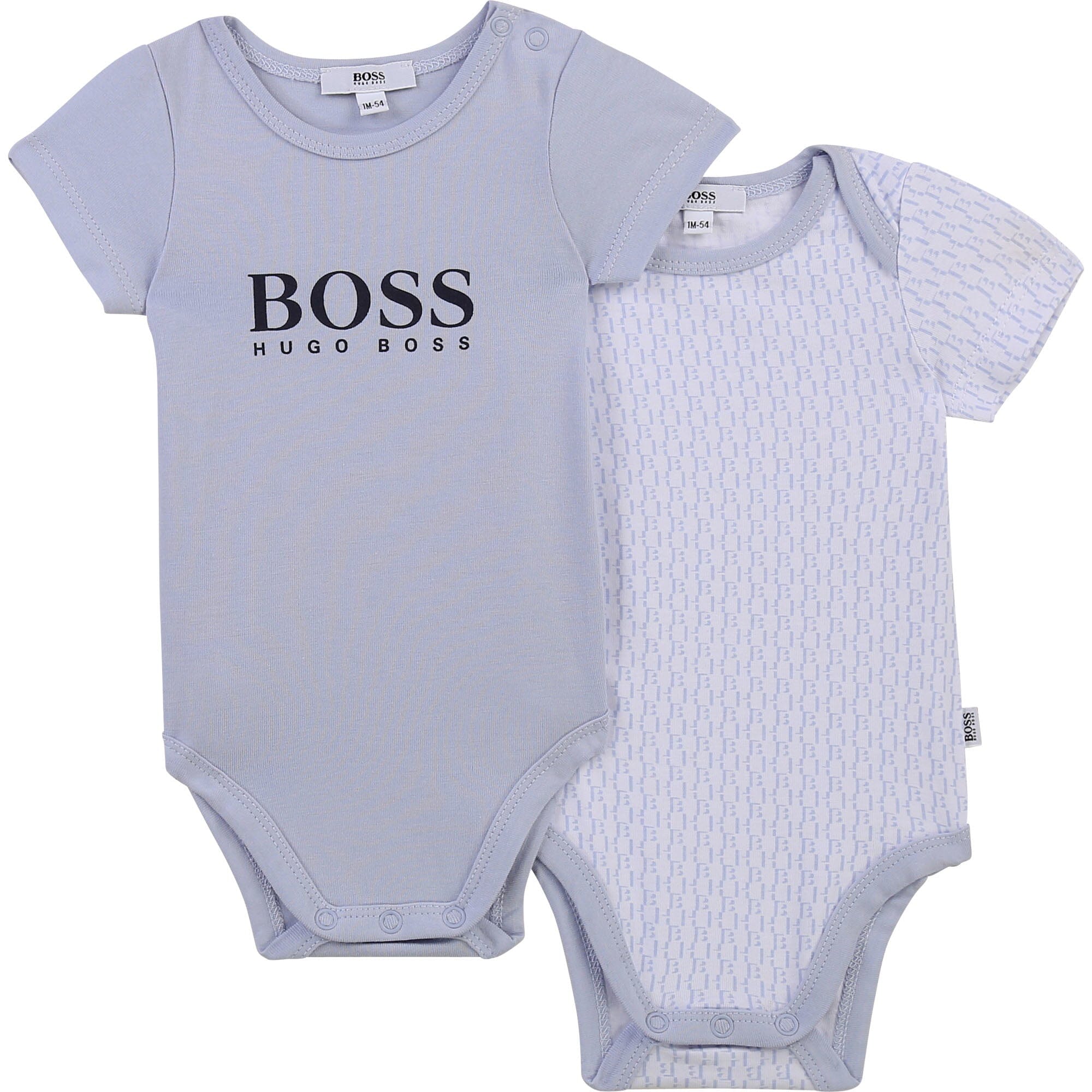HUGO BOSS 2 er Set Baby Bodies hellblau Spieler und Bodys Boss