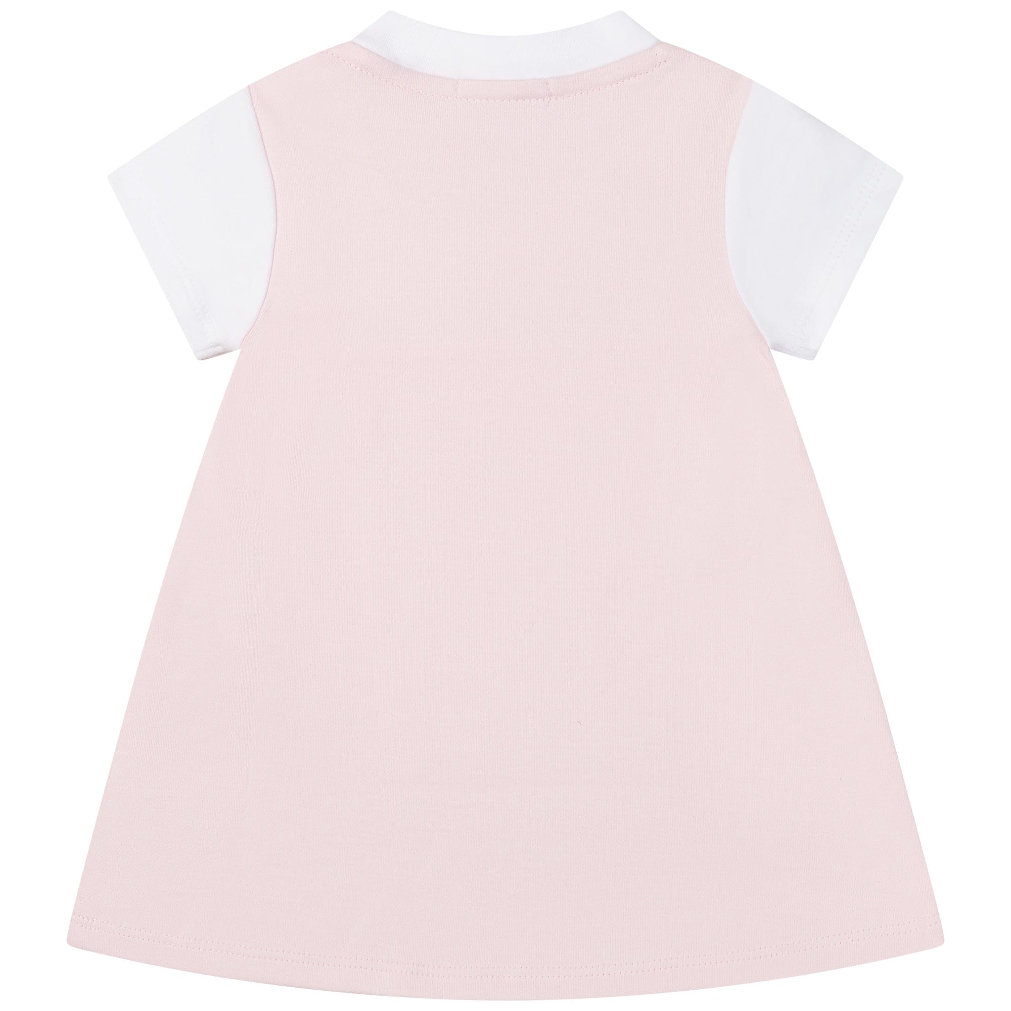 BOSS rosa Baby Set 3 teilig Kleid + Leggings + Haarband Baby Kombination Boss