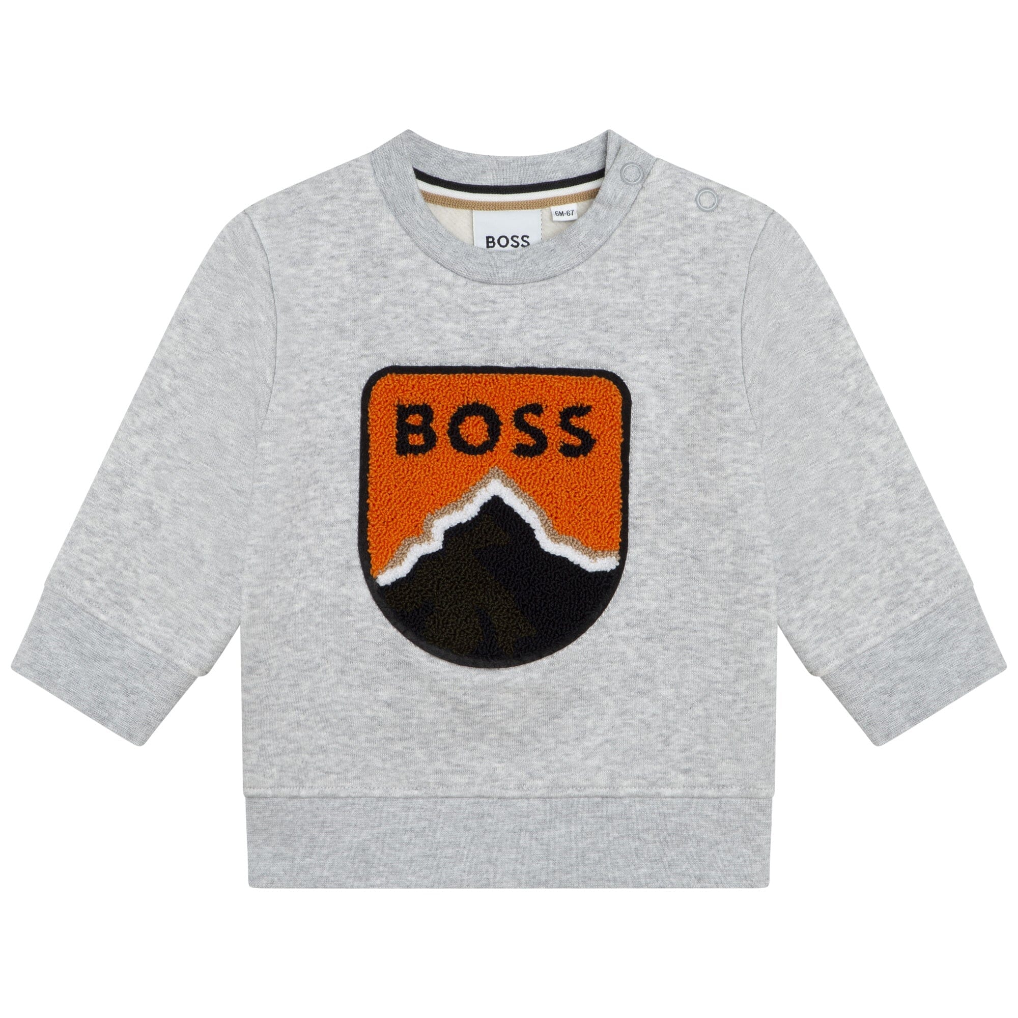 HUGO BOSS Baby Sweatshirt grau mit Logo Sweatshirt Boss