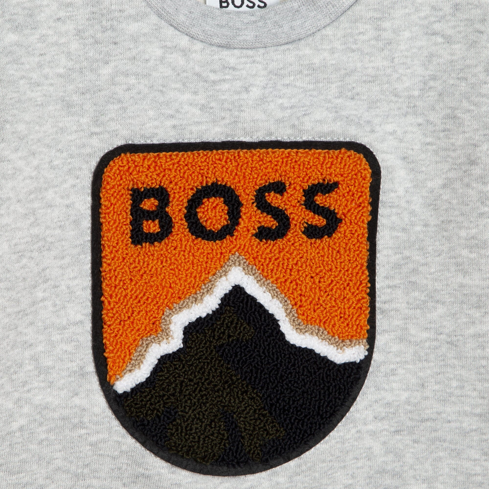 HUGO BOSS Baby Sweatshirt grau mit Logo Sweatshirt Boss