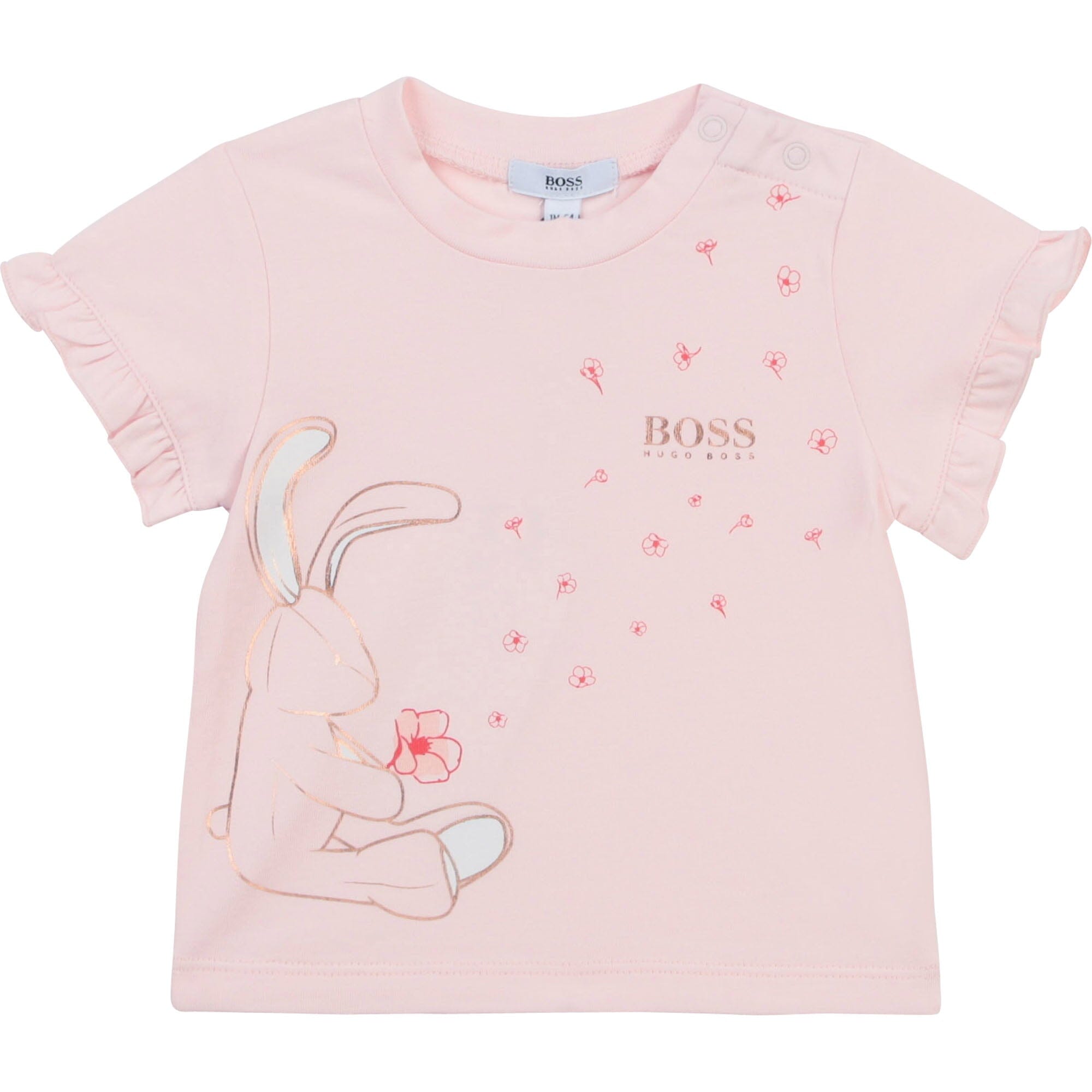 HUGO BOSS Baby T-Shirt rosa hase rosegold T-Shirt Boss