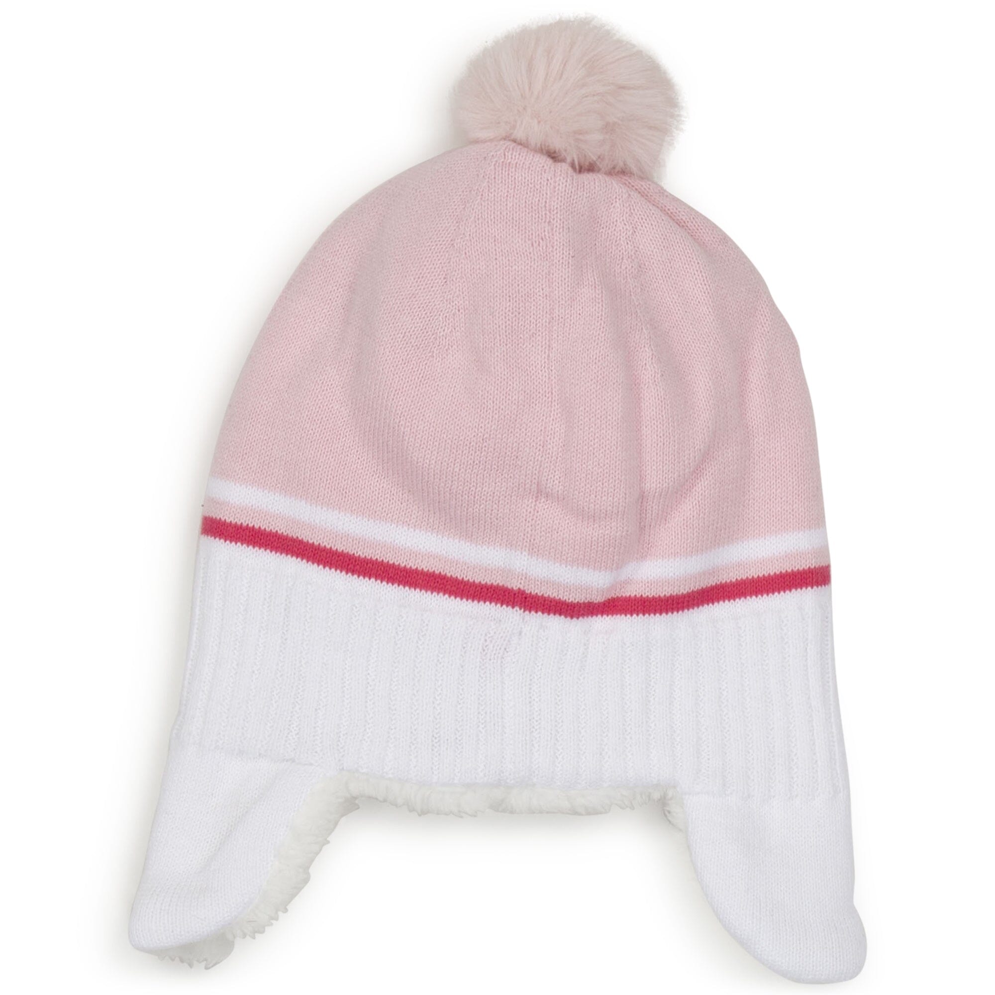 HUGO BOSS Baby warme Mütze rosa mit Logo Stitching Mützen Boss