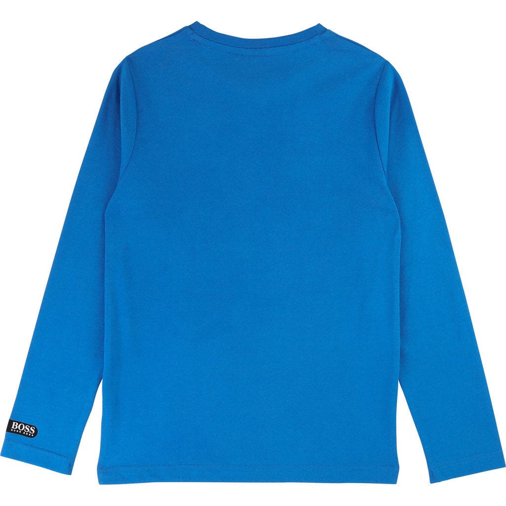 HUGO BOSS Kinder Longsleeve Lenkrad blau Langarmshirt Boss