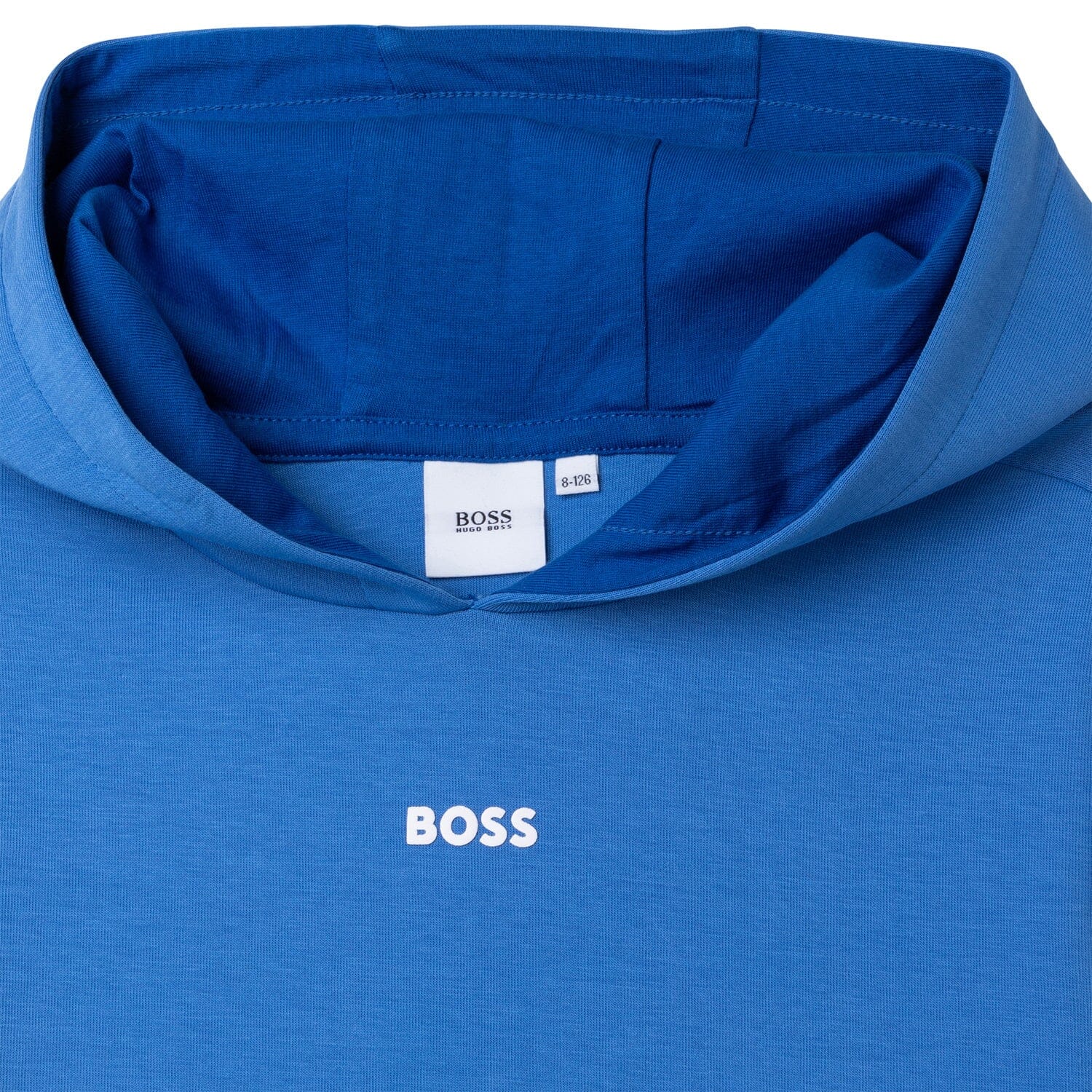HUGO BOSS Kinder Kapuzen-Sweatshirt himmelblau mit Logo Print Hoodie Boss