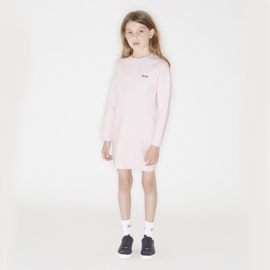 HUGO BOSS Kids Kleid rosa Sweat Kleid Boss