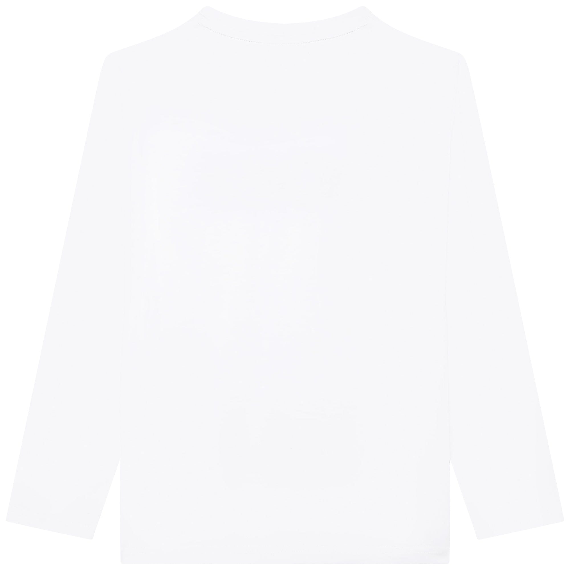 HUGO BOSS Kids Longsleeve Langarmshirt weiß mit Logo Langarmshirt Boss