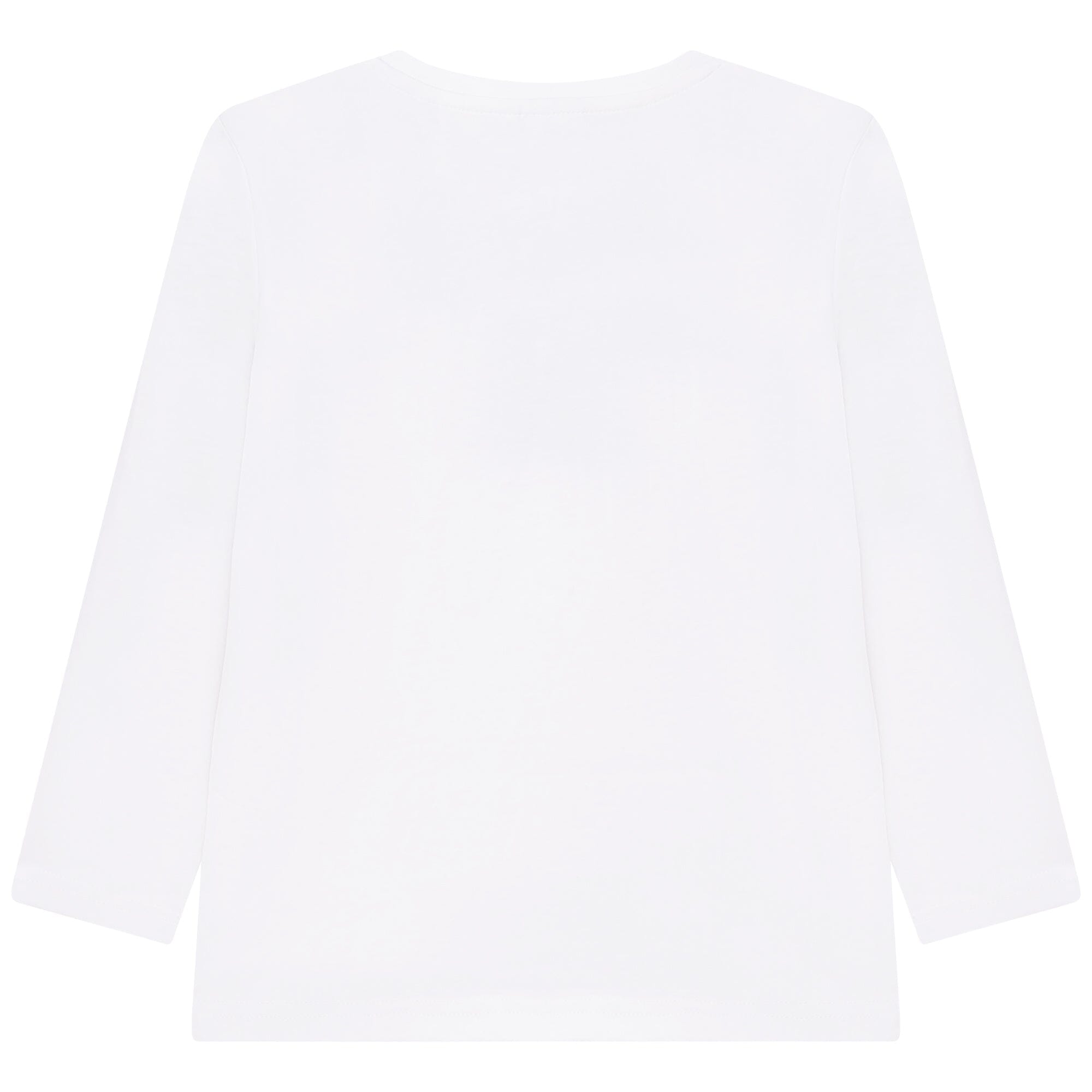 HUGO BOSS Kids Longsleeve Langarmshirt weiß mit Logo Langarmshirt Boss