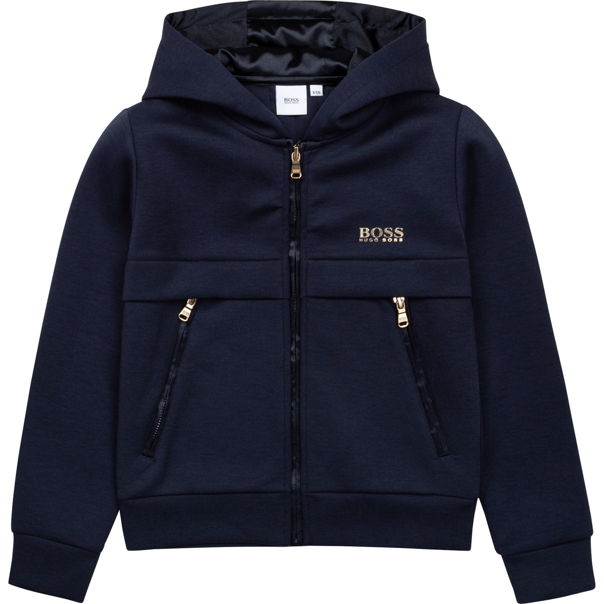 HUGO BOSS Mädchen Trainingsjacke Hoodie navy gold Hoodie Boss