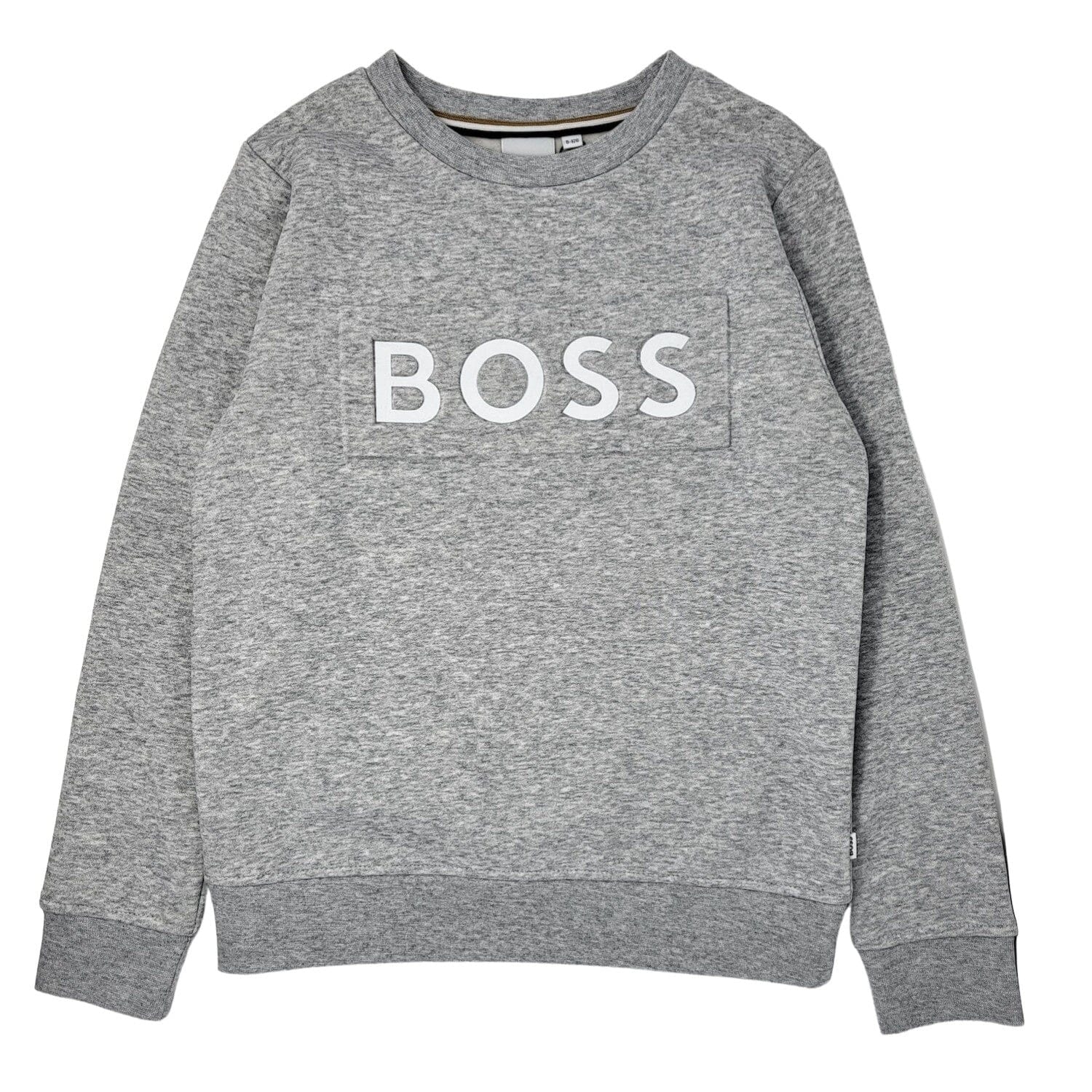BOSS Kinder Sweatshirt grau mit geprägtem Logo Sweatshirt Boss