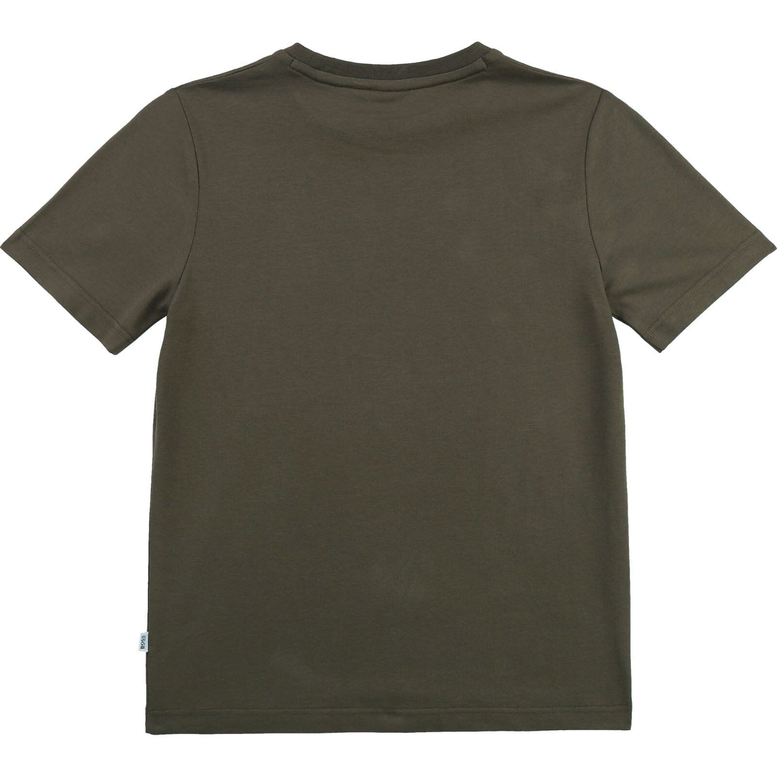 HUGO BOSS Kinder T-Shirt khaki schwarz gold Logoprint T-Shirt Boss