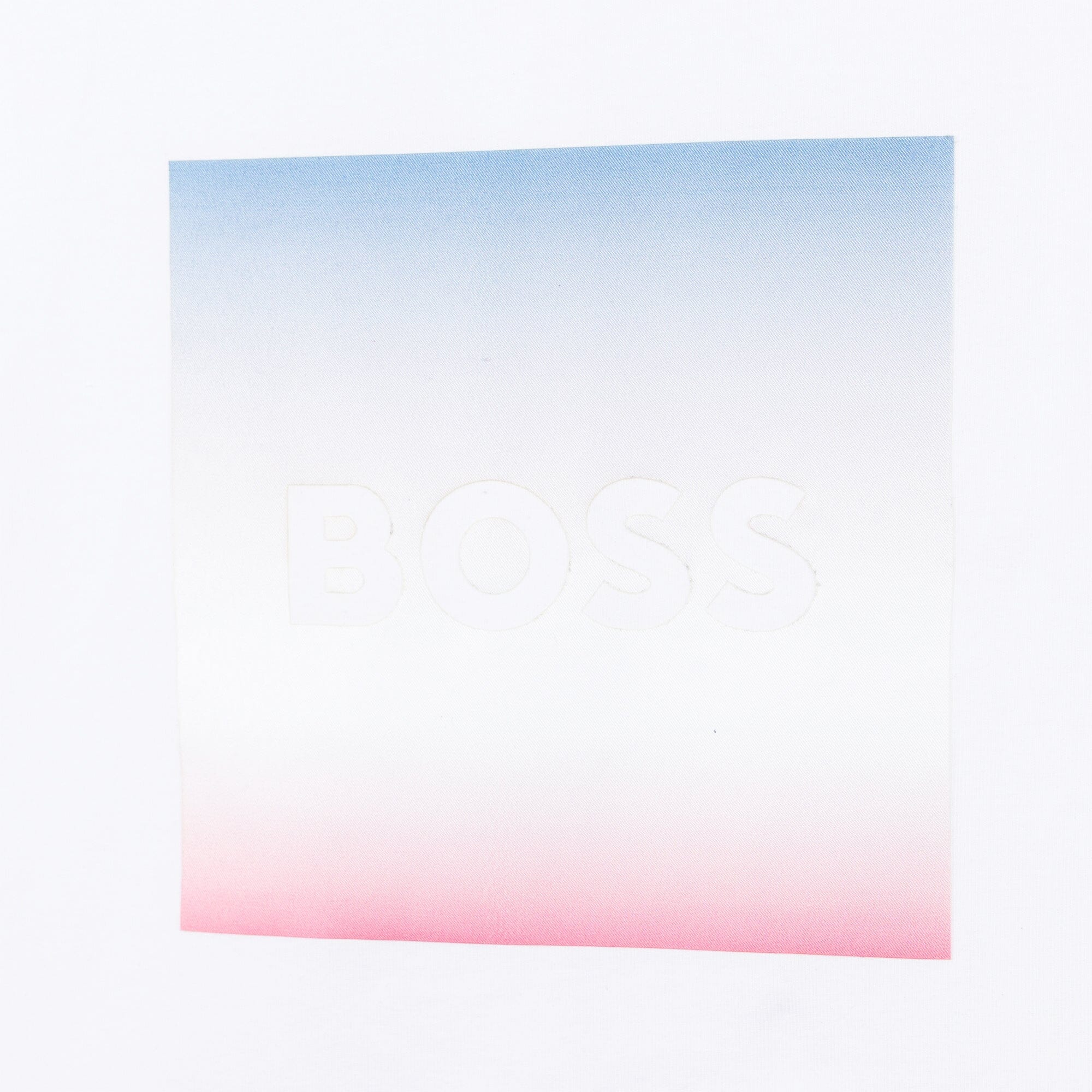 HUGO BOSS Mädchen T-Shirt weiß mit großem Logo T-Shirt Boss