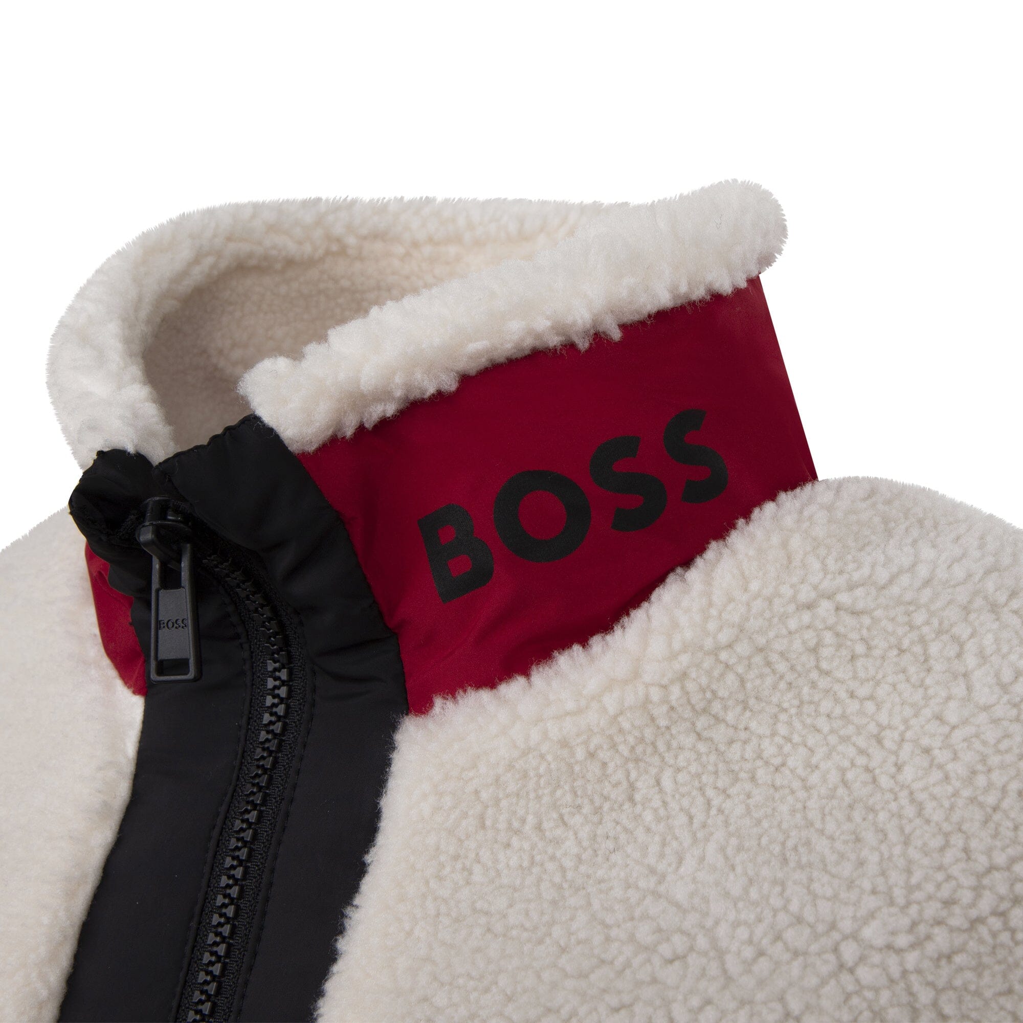 HUGO BOSS Kids Sweatshirt Lammfellimitat beige Sweatshirt Boss