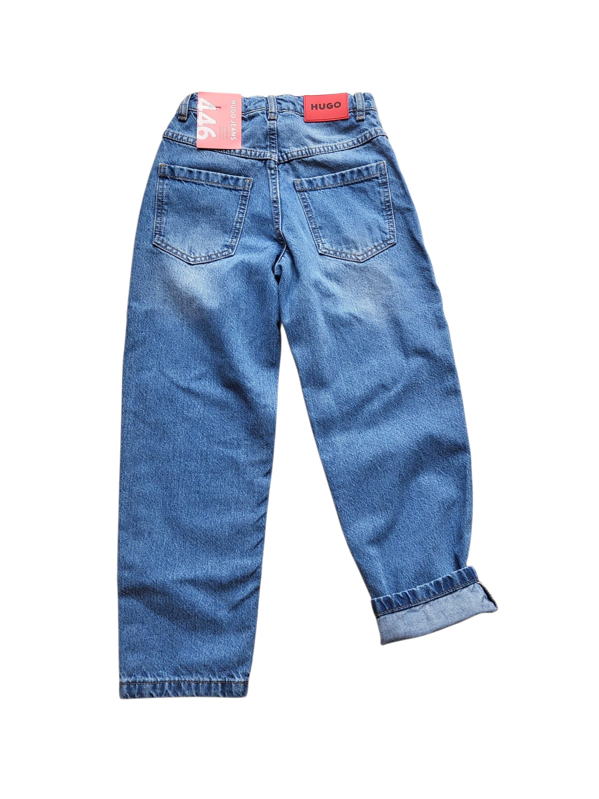 HUGO Jeans Kids Double Stone + Brush, lockere Passform Jeans HUGO