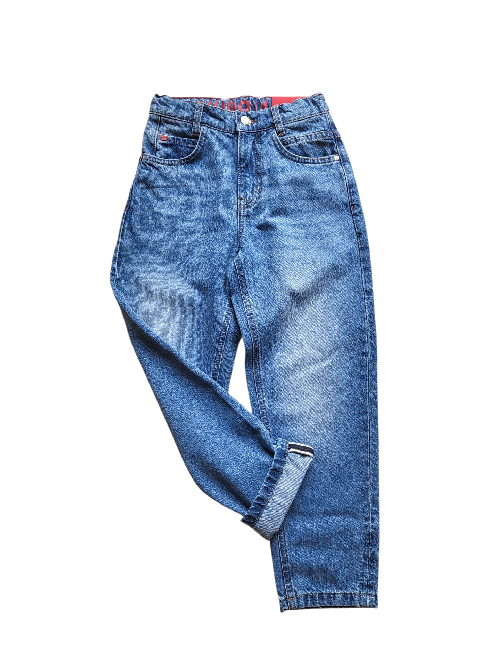 HUGO Jeans Kids Double Stone + Brush, lockere Passform Jeans HUGO