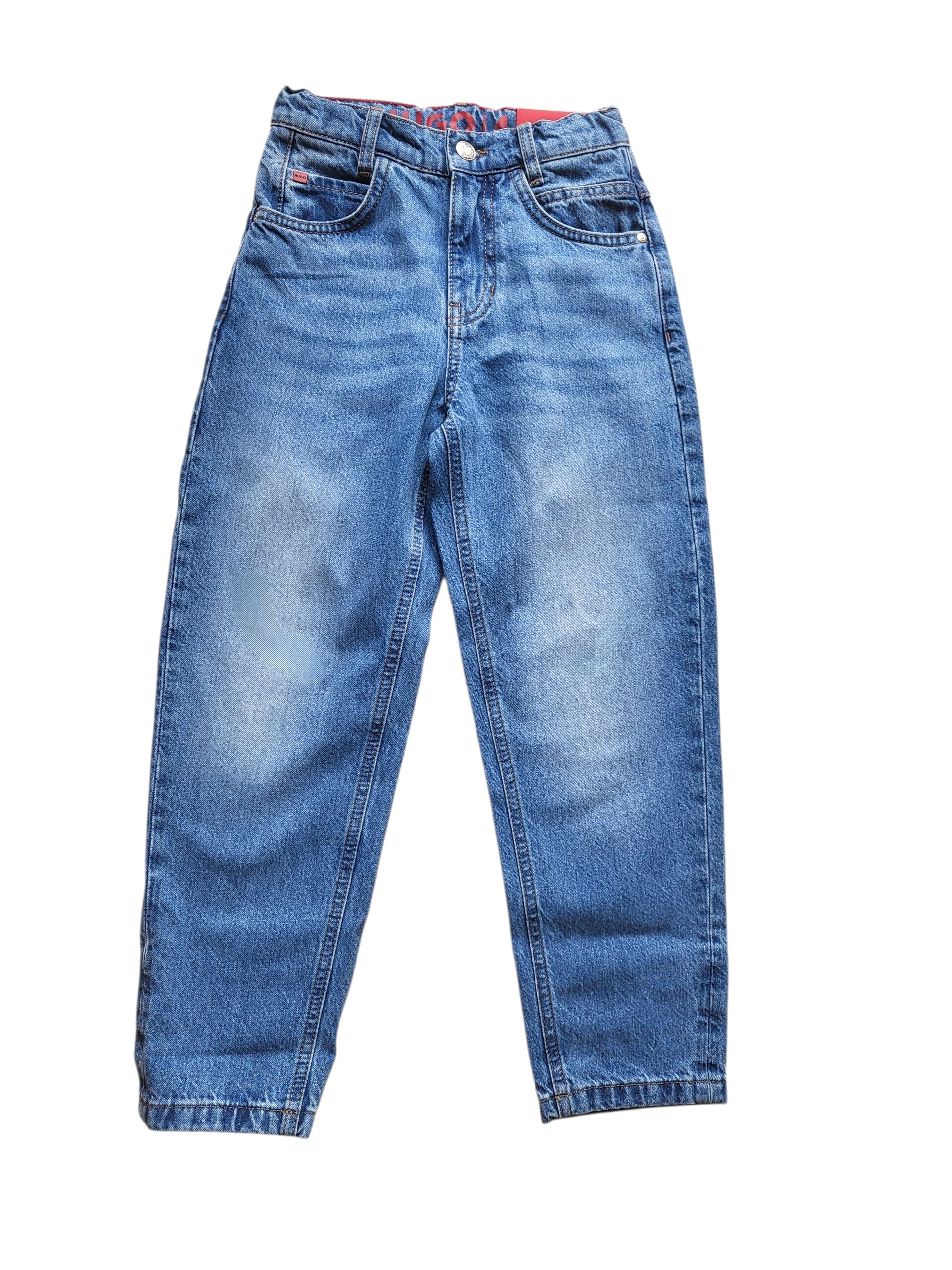 HUGO Jeans Kids Double Stone + Brush, lockere Passform Jeans HUGO