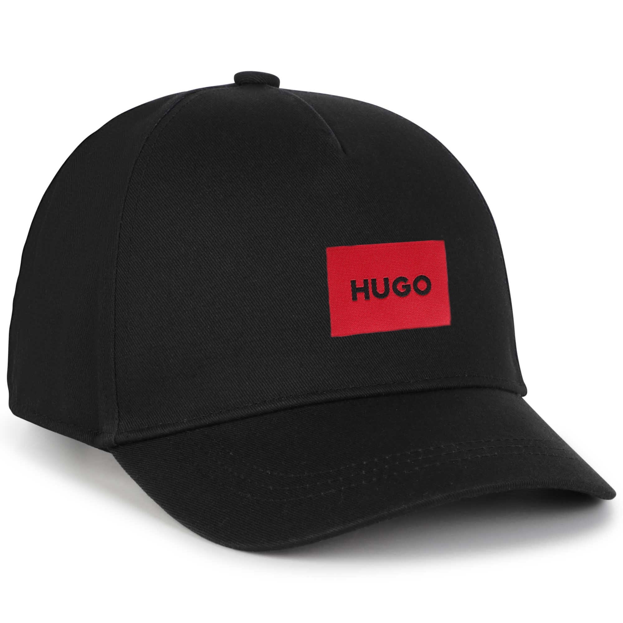 HUGO Kids Kappe schwarz mit Patch Front Logo Cap HUGO