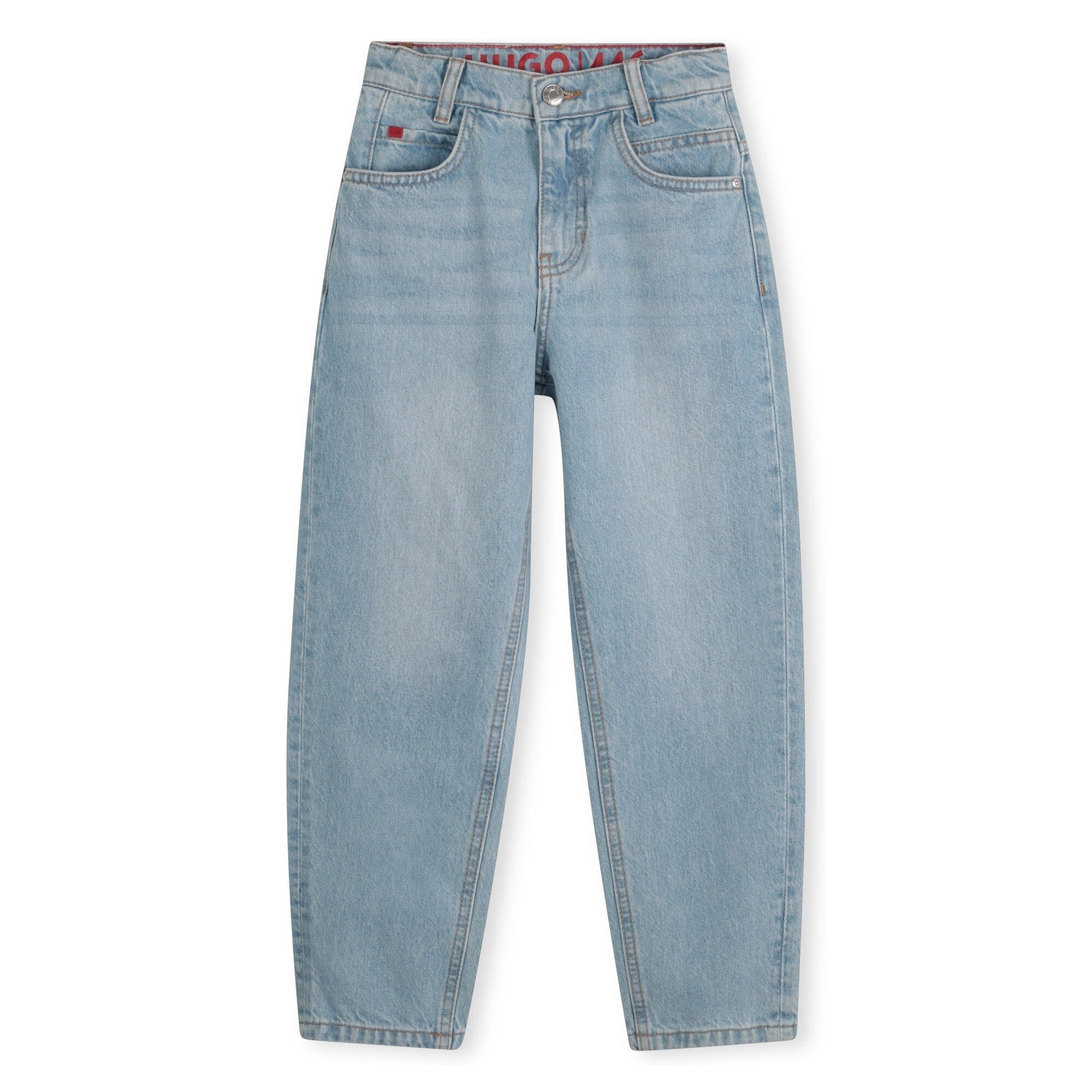 HUGO weit geschnittene 5-Pocket Jeanshose in hellblau Hose HUGO