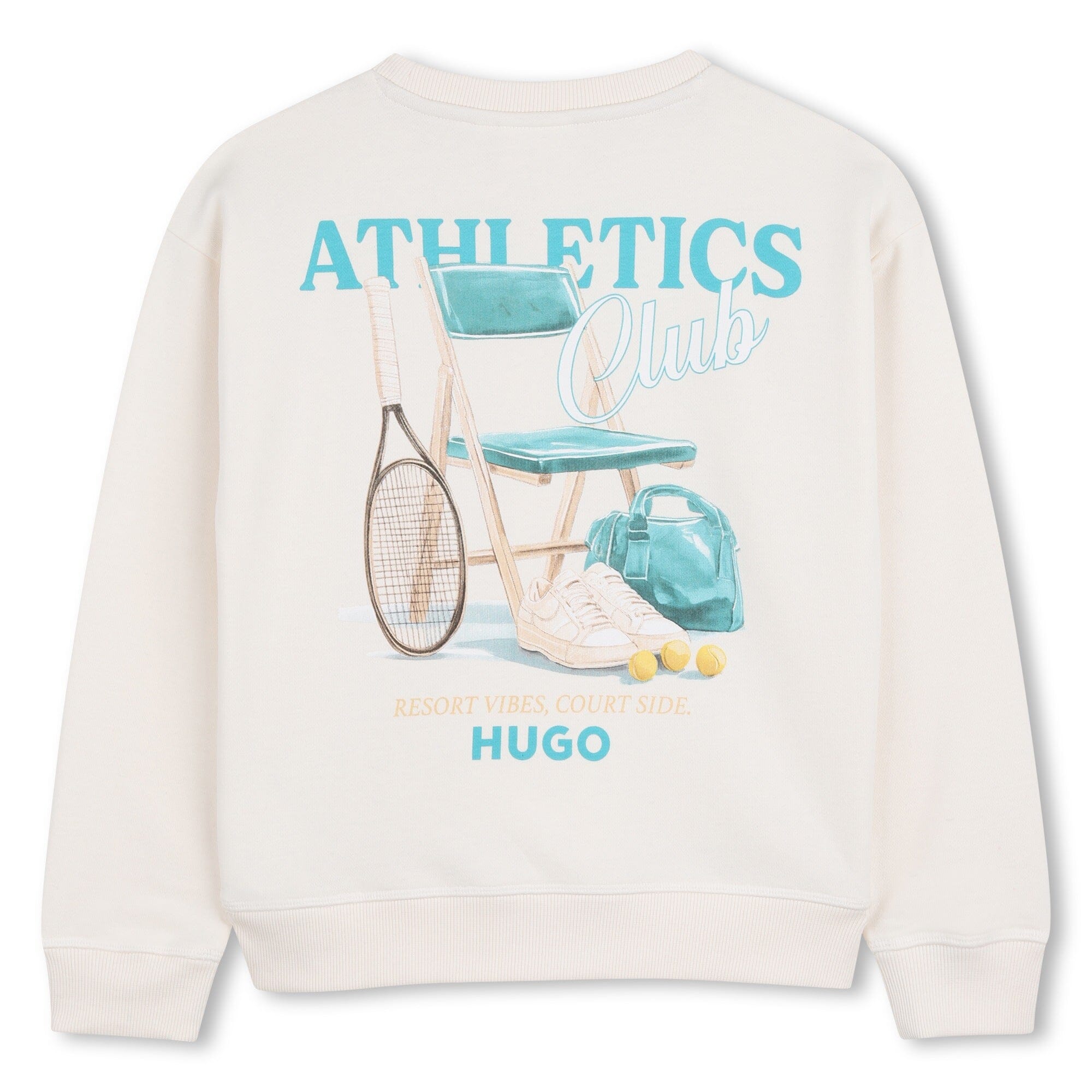 HUGO Kids – Fleece-Sweatshirt „Ecru“ Sweatshirt HUGO