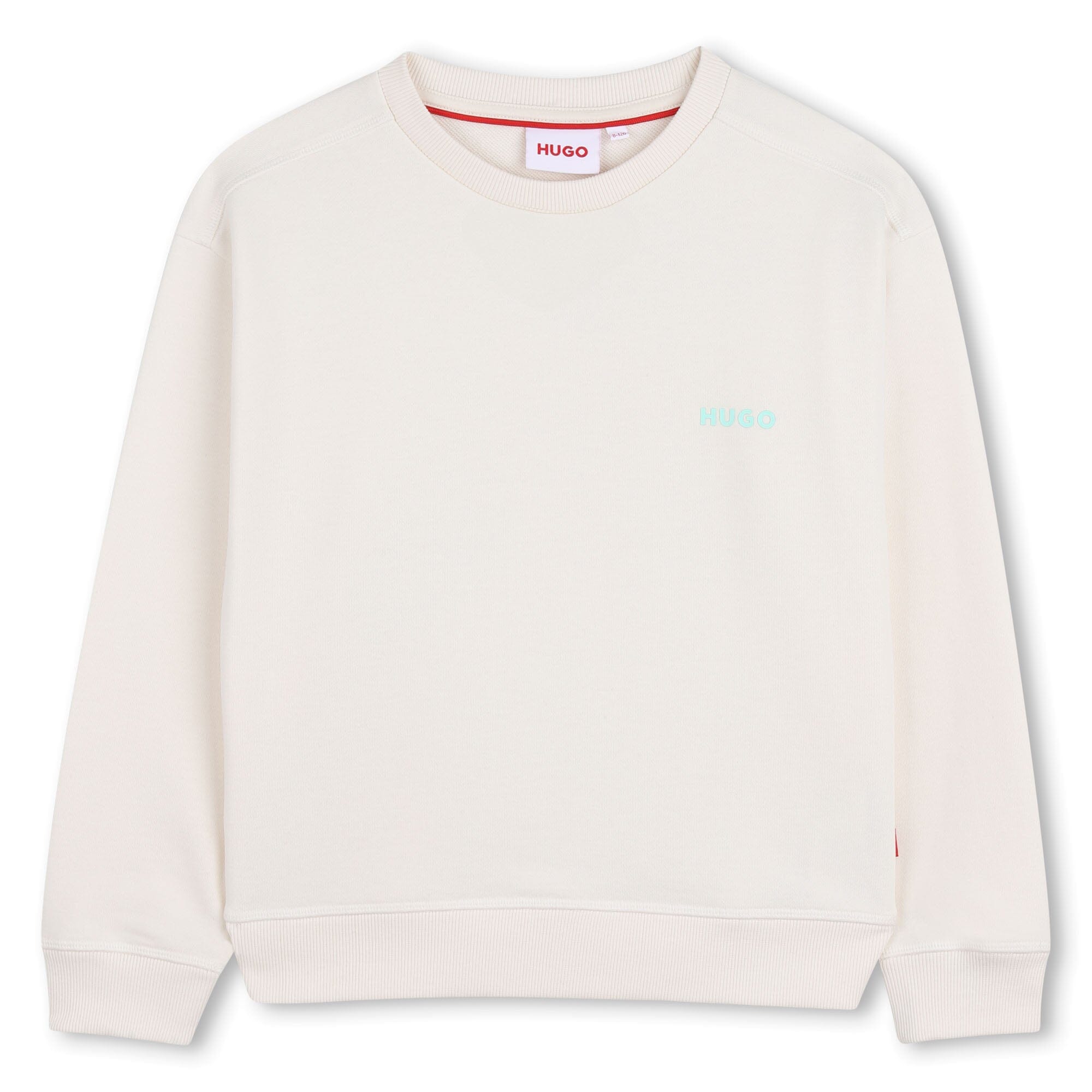 HUGO Kids – Fleece-Sweatshirt „Ecru“ Sweatshirt HUGO 8 Jahre ( 122-128 )