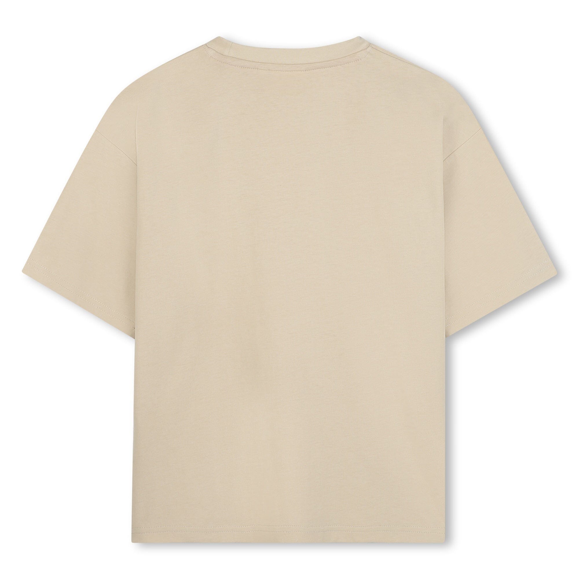 HUGO Kids T-Shirt Beige Kurzarm aus Bio-Baumwolle mit Logo T-Shirt HUGO