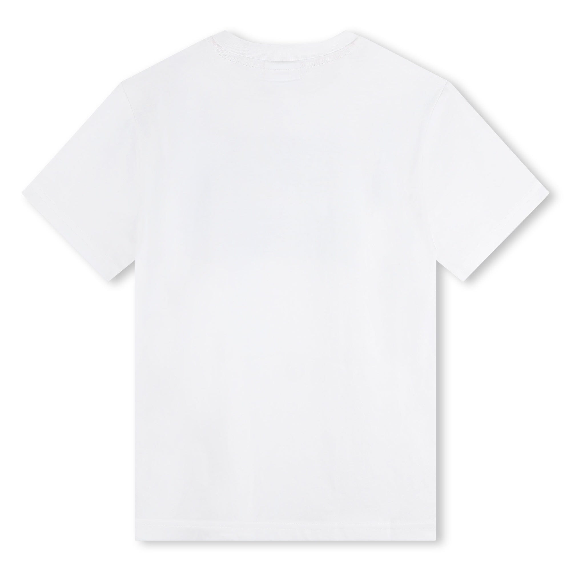 HUGO Kinder T-Shirt weiß mit grau-schwarzem Logo T-Shirt HUGO