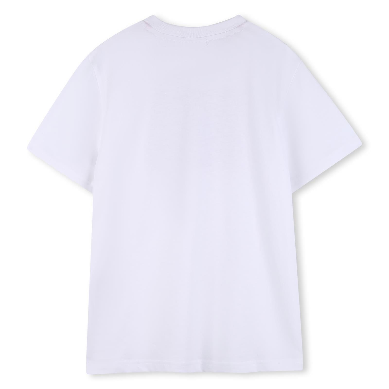 HUGO Kids T-Shirt weiß rot mit großem Logo T-Shirt HUGO