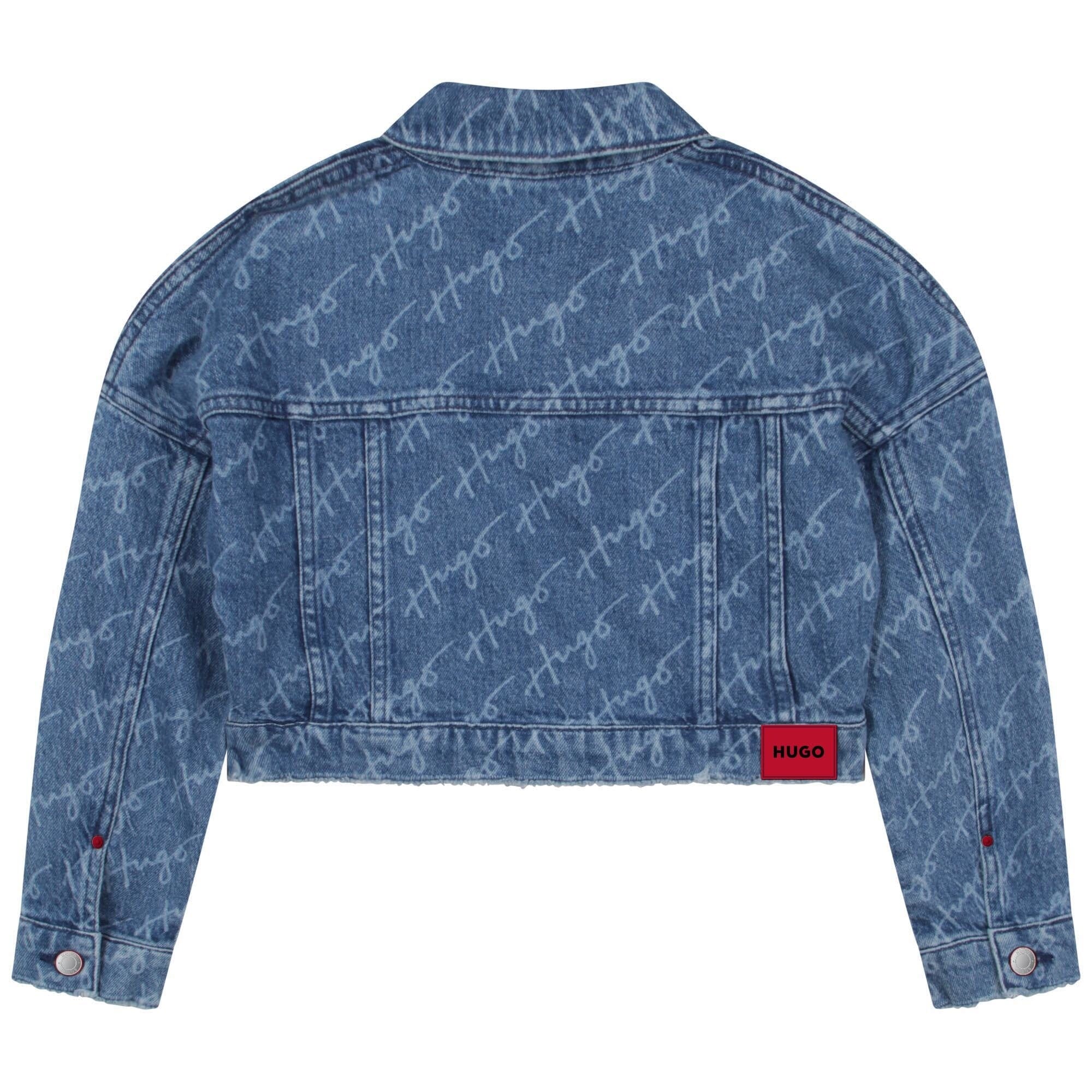 HUGO coole cropped Jeansjacke für Mädchen Jacke HUGO