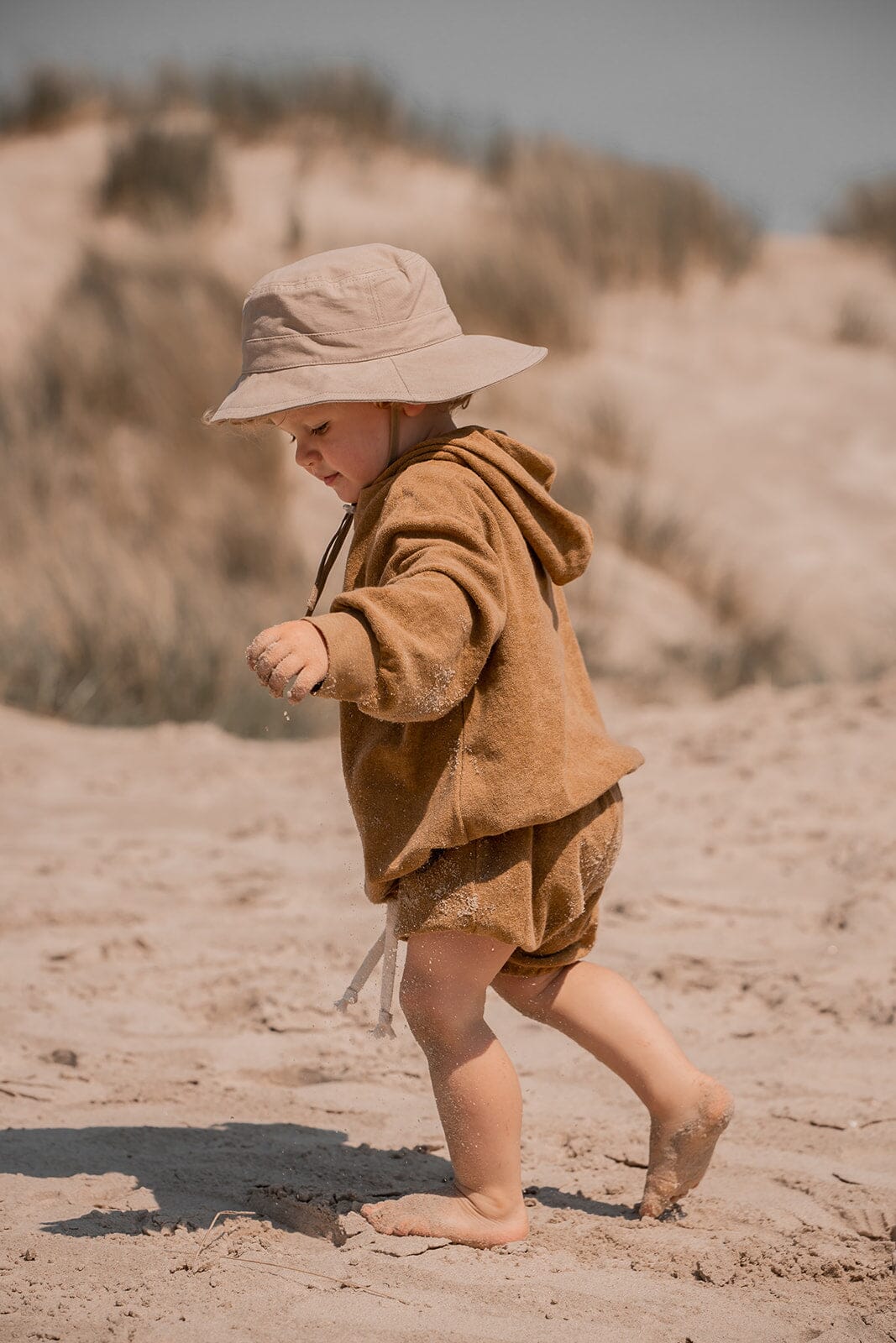 Huttelihut Hoodie aus Frottee Kapuzensweatshirt ocker - Copy Hoodie HUTTEliHUT