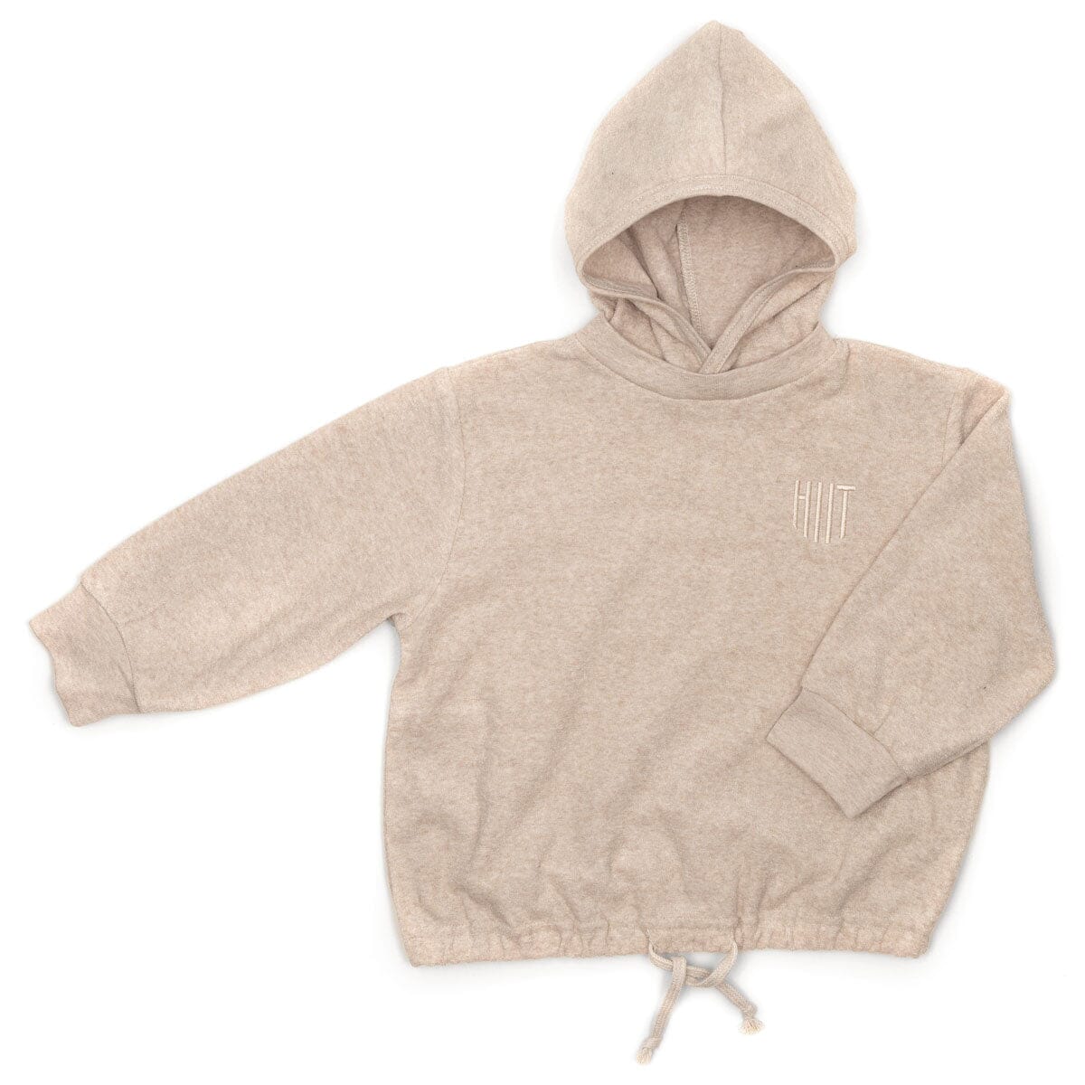 Huttelihut Hoodie aus Frottee Kapuzensweatshirt Eucalyptus - Camel Hoodie HUTTEliHUT