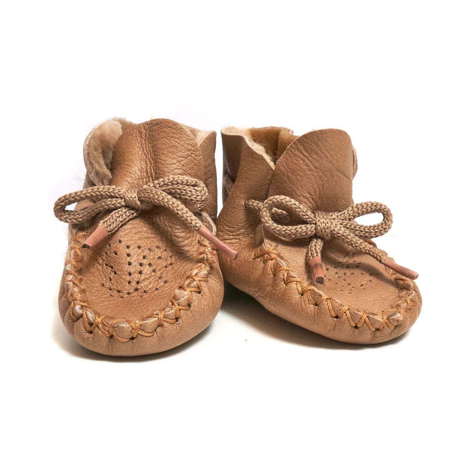 Huttelihut Leder Krabbelschuhe Farbe Camel aus Schaffell Babyschuhe HUTTEliHUT