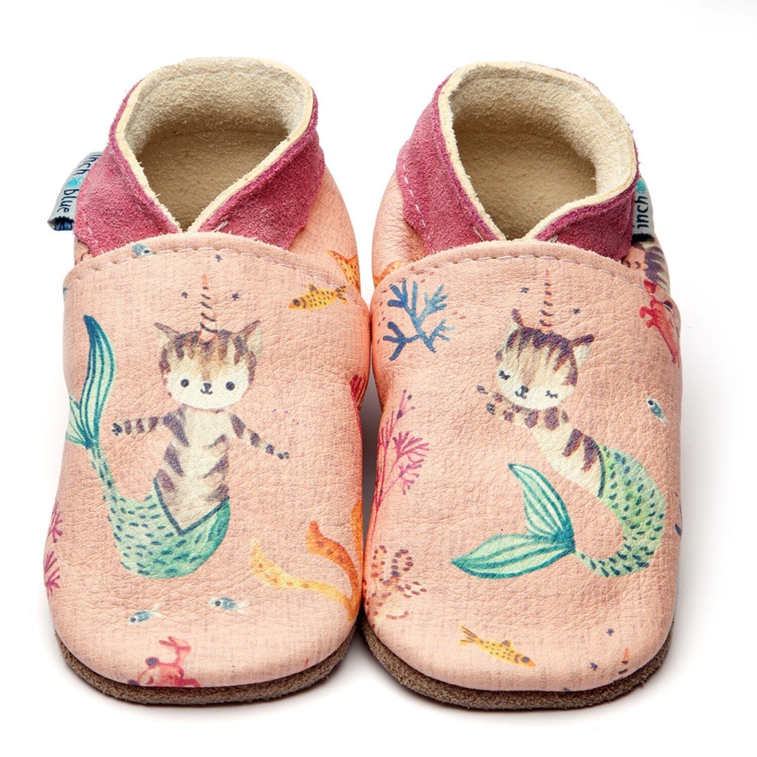 Inch Blue Baby Schuhe / Krabbelschuhe - rosa Katze Babyschuhe Inch Blue