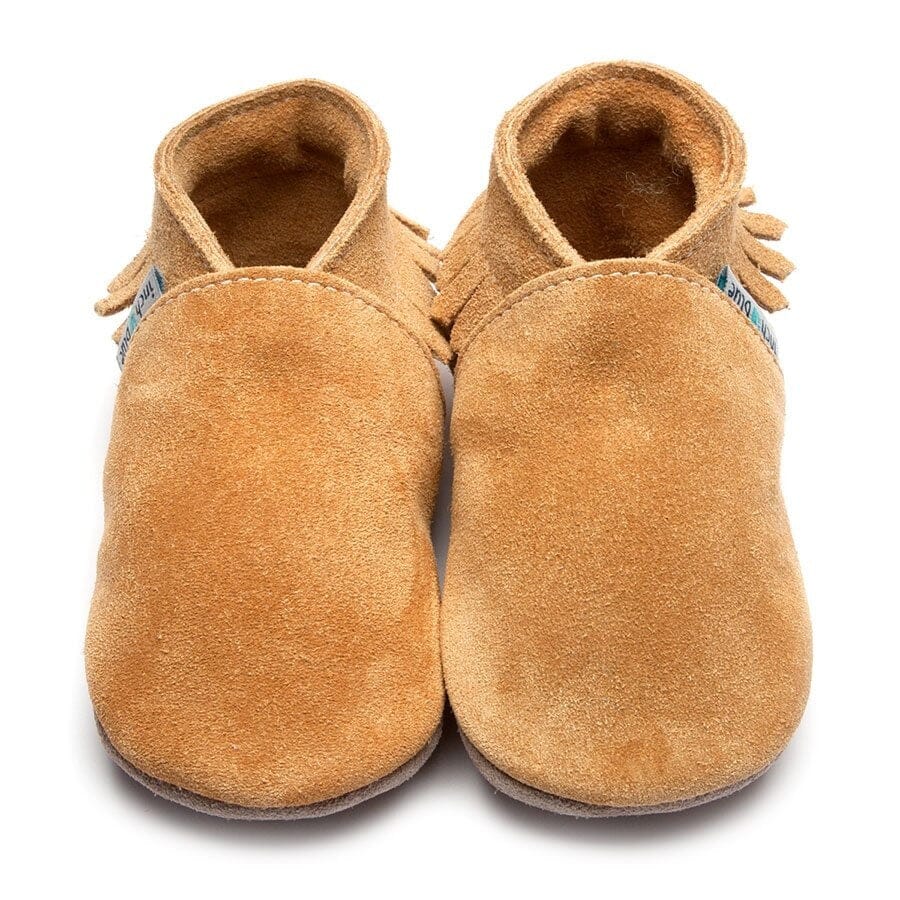 Inch Blue Baby Schuhe / Krabbelschuhe - Moccasin Tan Babyschuhe Inch Blue
