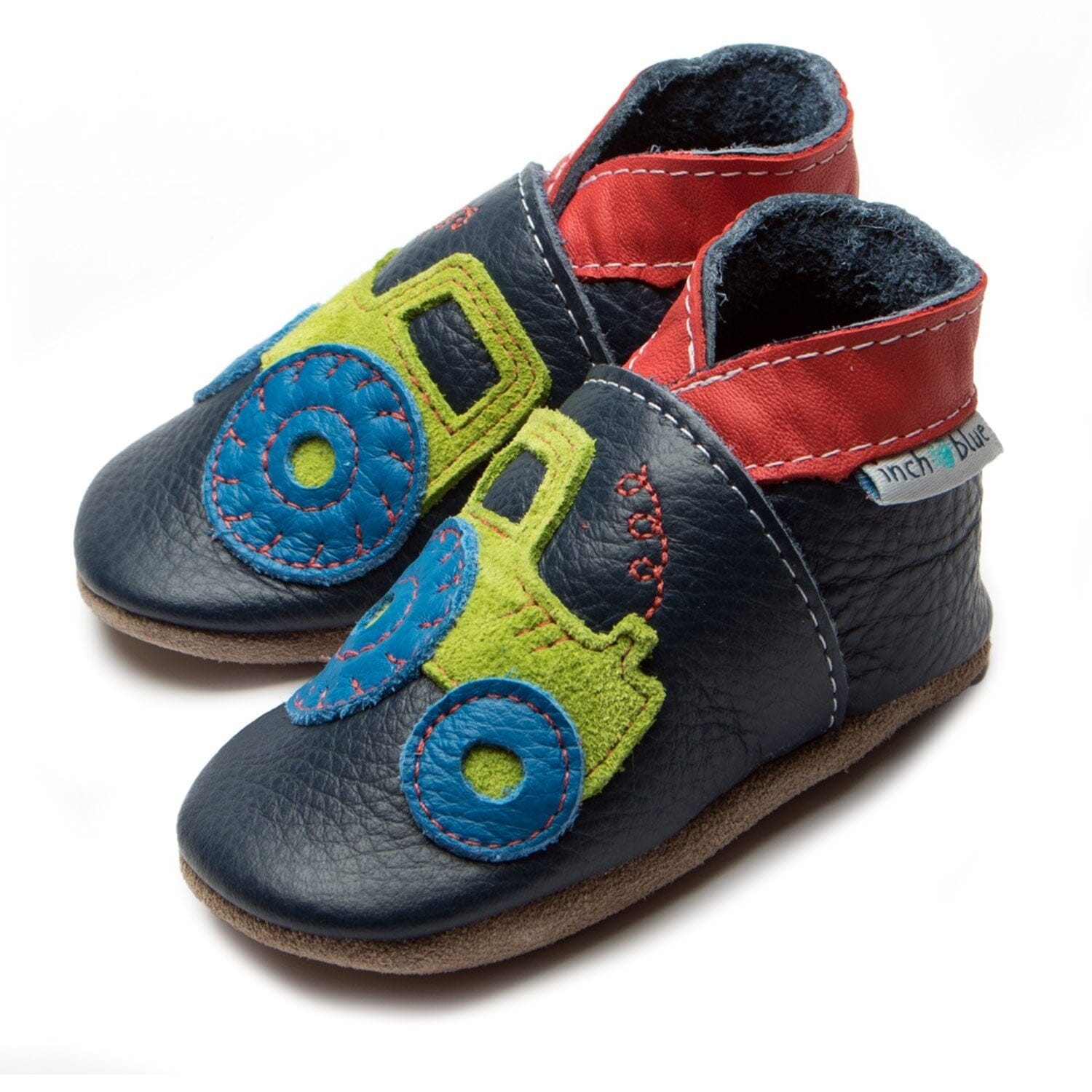 Inch Blue Baby Schuhe / Krabbelschuhe - Traktor Babyschuhe Inch Blue