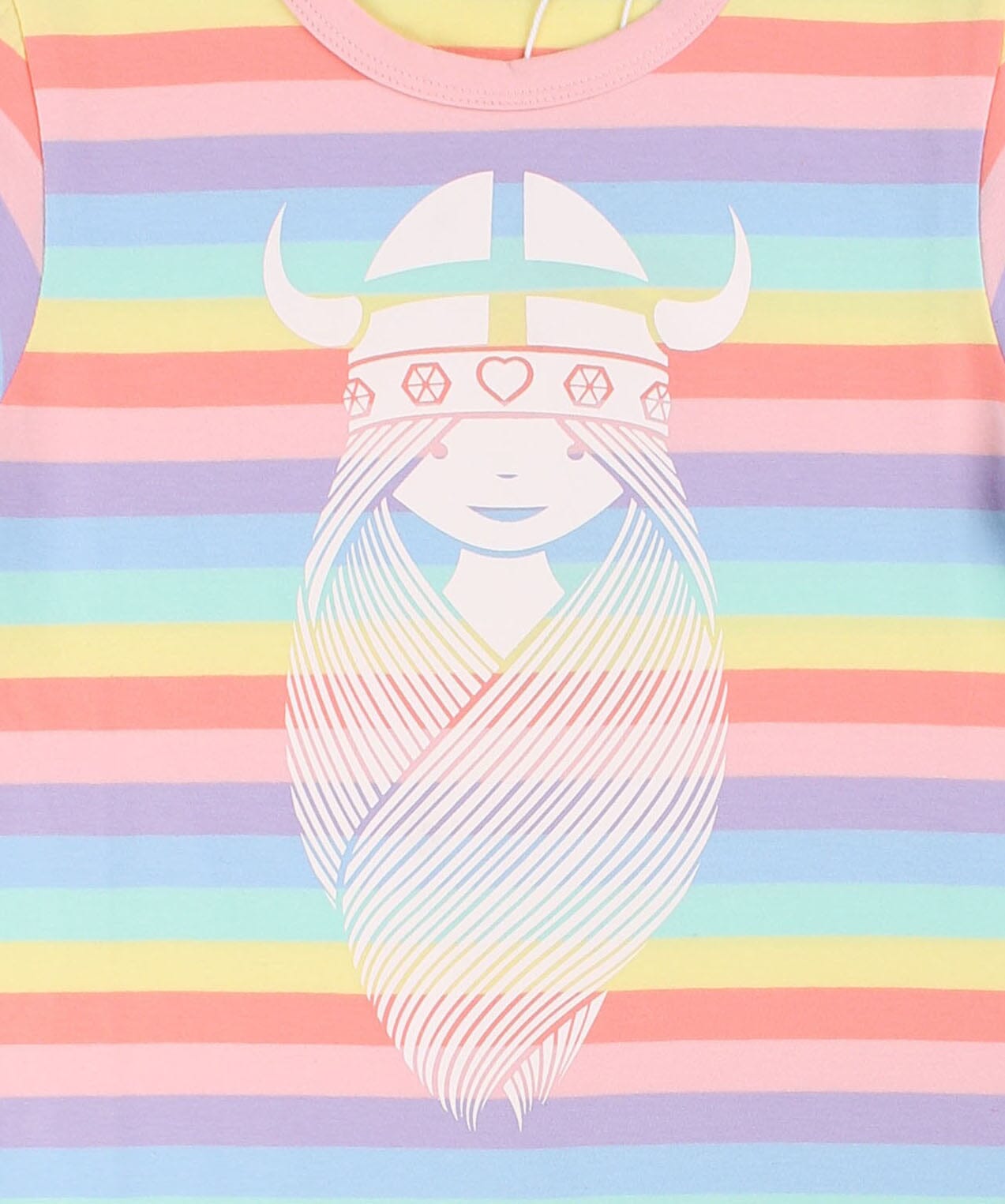 Danefae Kleid Freya Iris Dress Pastellfarbene Streifen Kleid Danefae