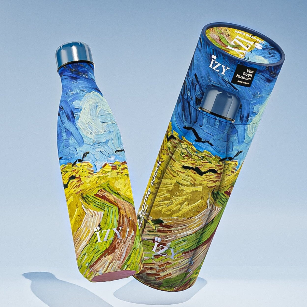 IZY Bottles Trinkflasche Weizenfeld Van Gogh 500ml mehrfarbig nachhaltig Trinkflaschen IZY Bottles