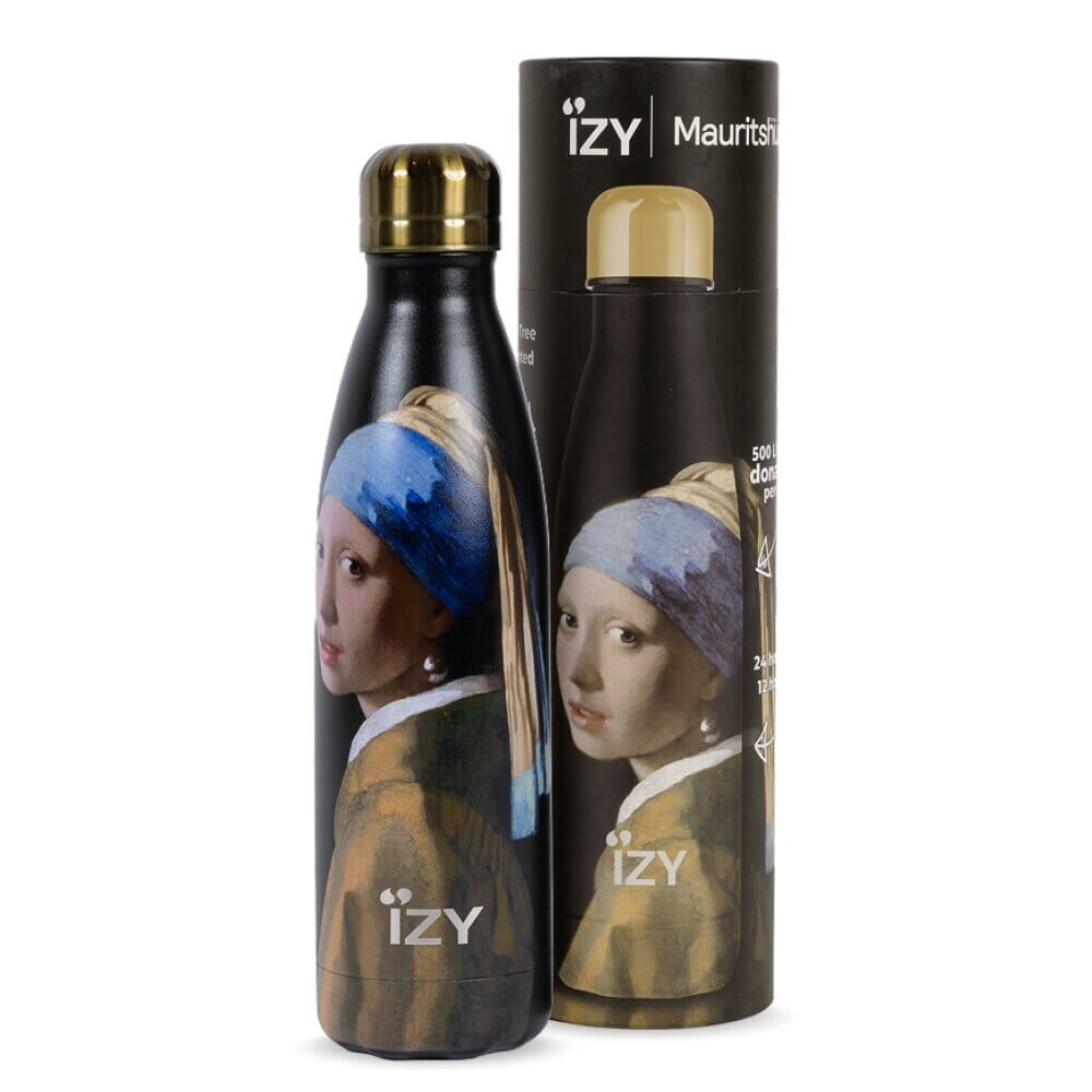 IZY Bottles Thermosflasche „Das Mädchen mit dem Perlenohrring“ – 500 ml Trinkflaschen IZY Bottles