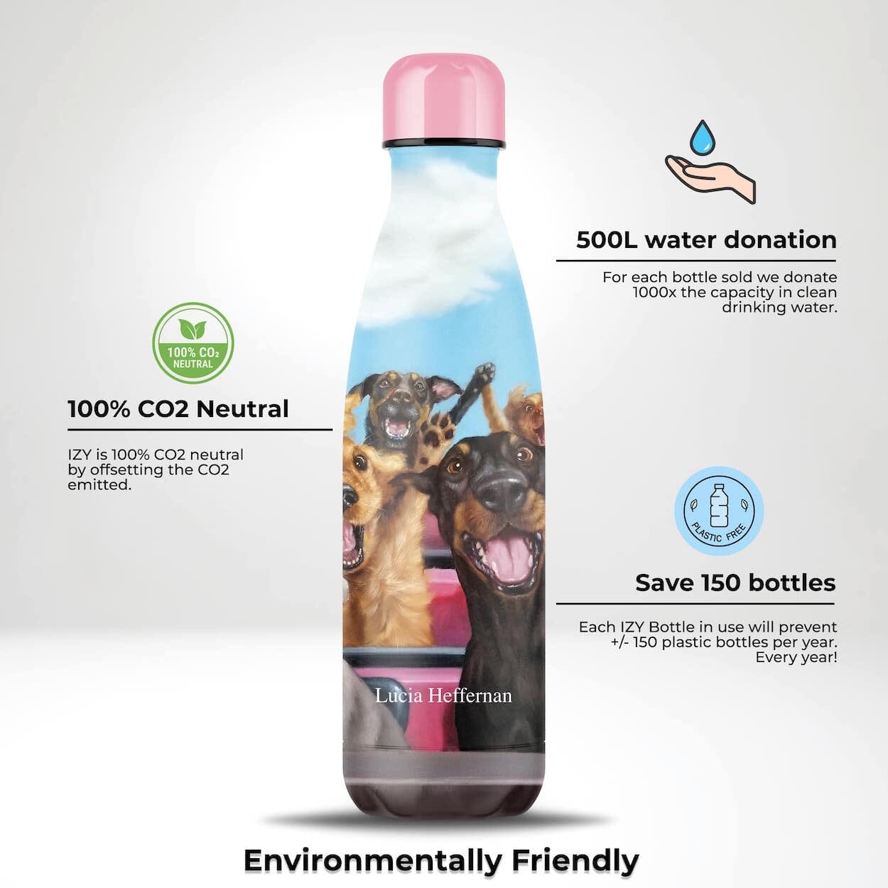 IZY Bottles Trinkflasche Abenteuerlustige von Lucia Heffernan 500ml mehrfarbig nachhaltig Trinkflaschen IZY Bottles