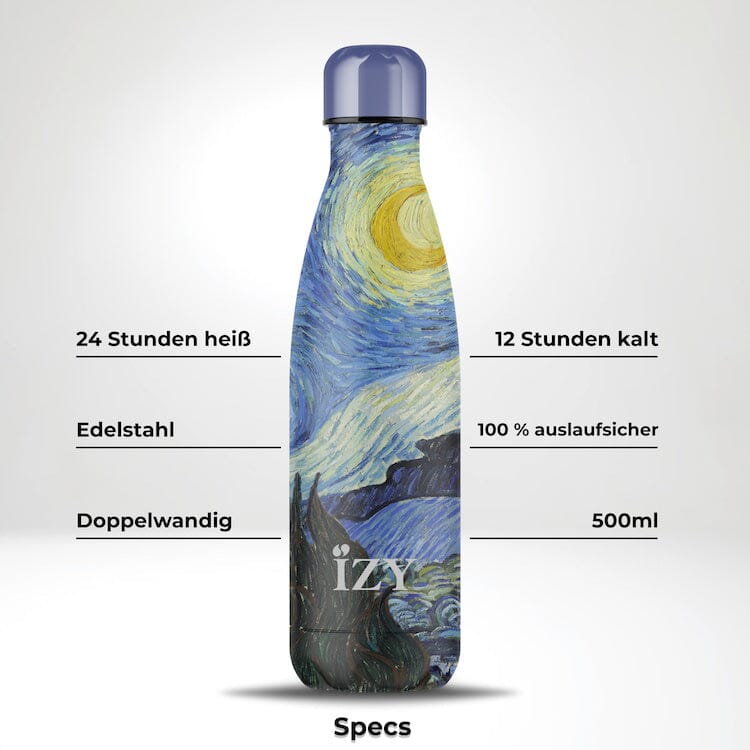 IZY Bottles Trinkflasche Sternennacht Van Gogh 500ml 500ml mehrfarbig nachhaltig Trinkflaschen IZY Bottles