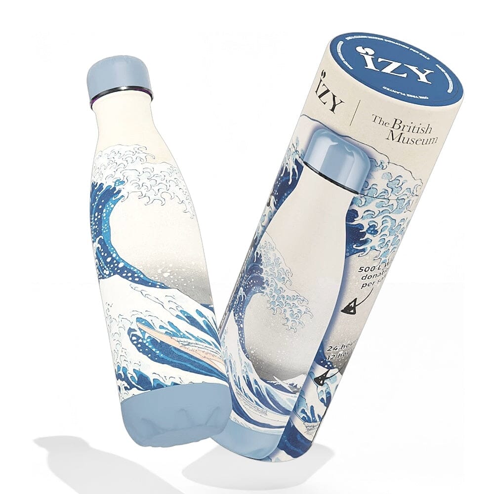 IZY Bottles Trinkflasche The Great Wave 500ml British Museum 500ml blau weiß nachhaltig Trinkflaschen IZY Bottles