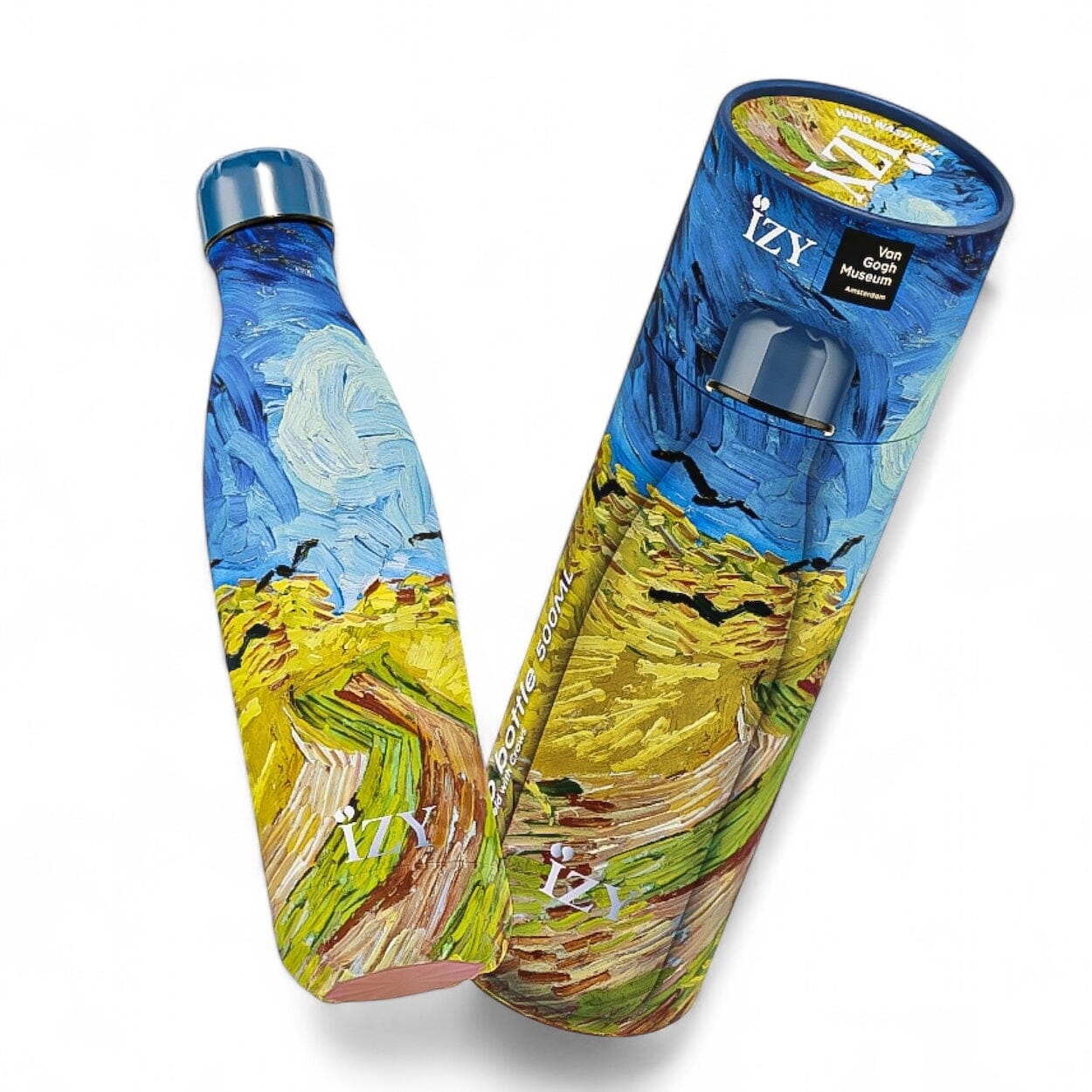 IZY Bottles Trinkflasche Weizenfeld Van Gogh 500ml mehrfarbig nachhaltig Trinkflaschen IZY Bottles