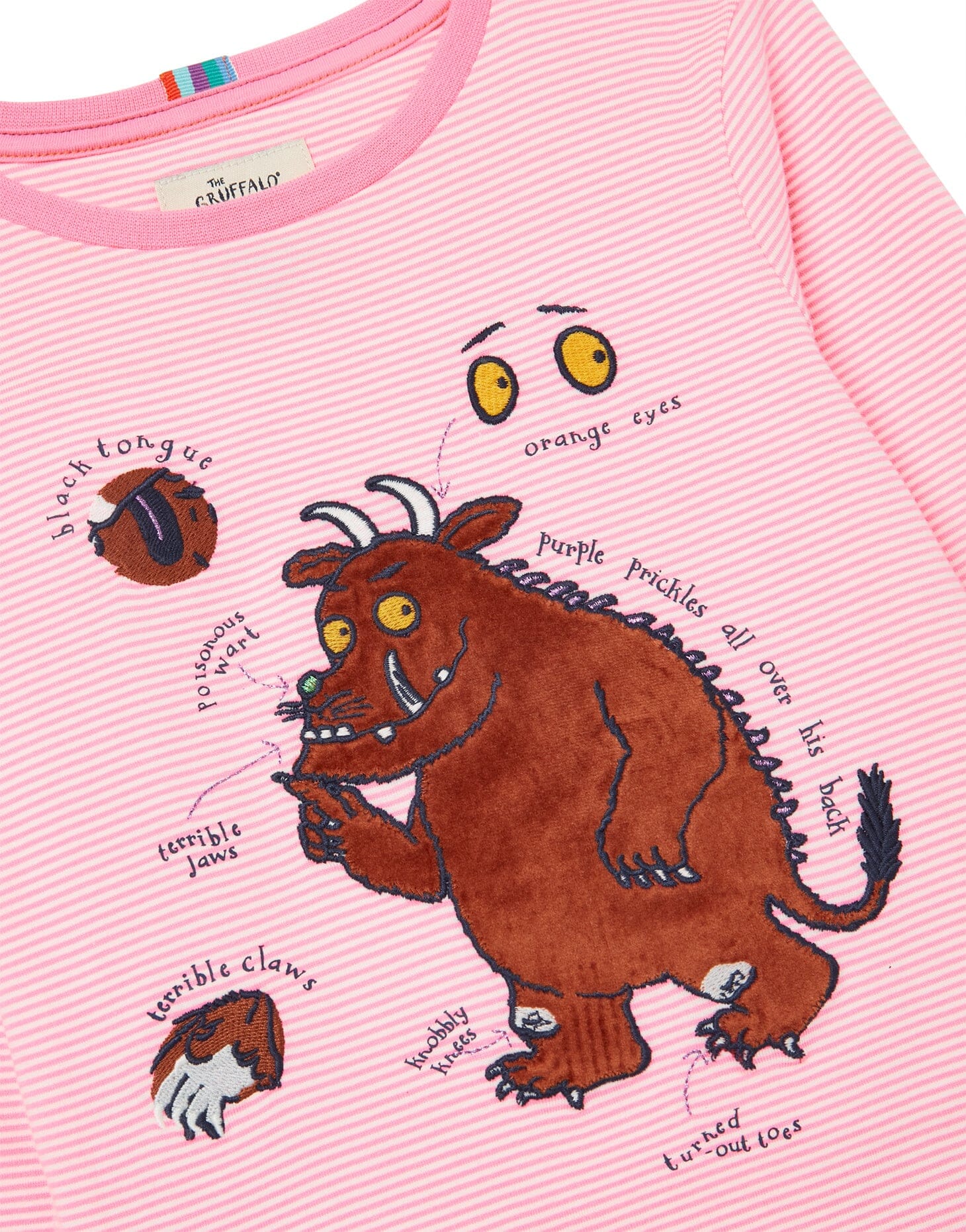 TOM JOULE Langarmshirt Ava Gruffalo rosa weiß gestreift Langarmshirt TOM JOULE