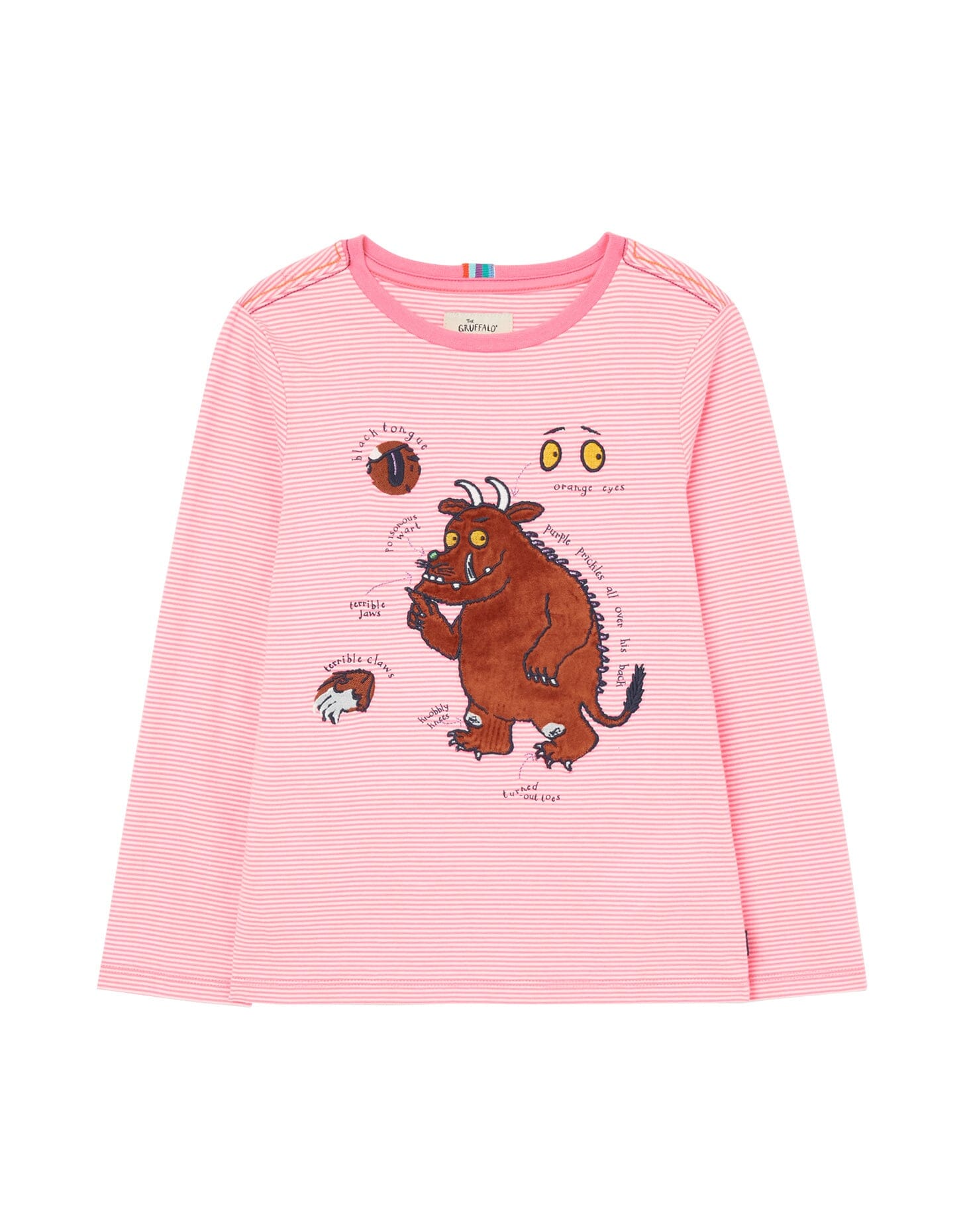 TOM JOULE Langarmshirt Ava Gruffalo rosa weiß gestreift Langarmshirt TOM JOULE