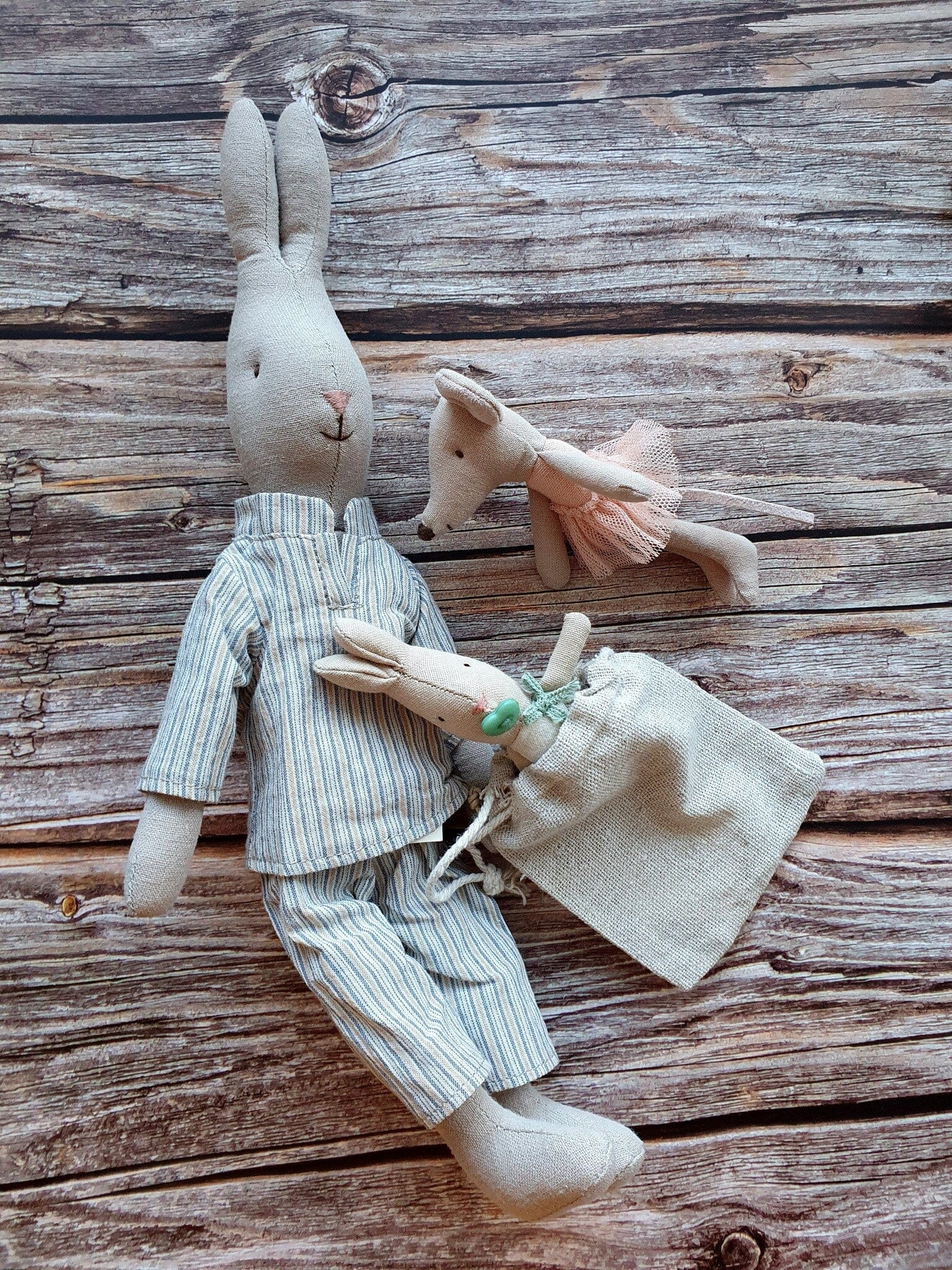 Maileg Hase im Pyjama 32cm bunny & rabbit collection Schlafanzug Maileg