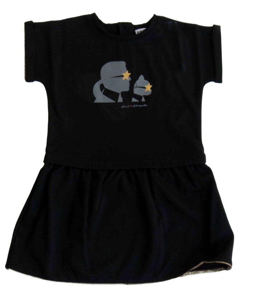 KARL LAGERFELD KIDS Kleid schwarz gold Kleid Karl Lagerfeld