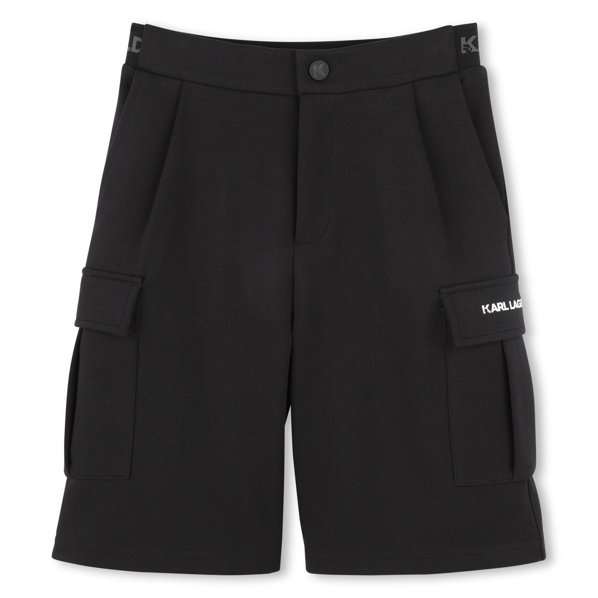 KARL LAGERFELD KIDS Bermuda Shorts schwarz mit vier Taschen, davon 2 Seitentaschen Shorts Karl Lagerfeld