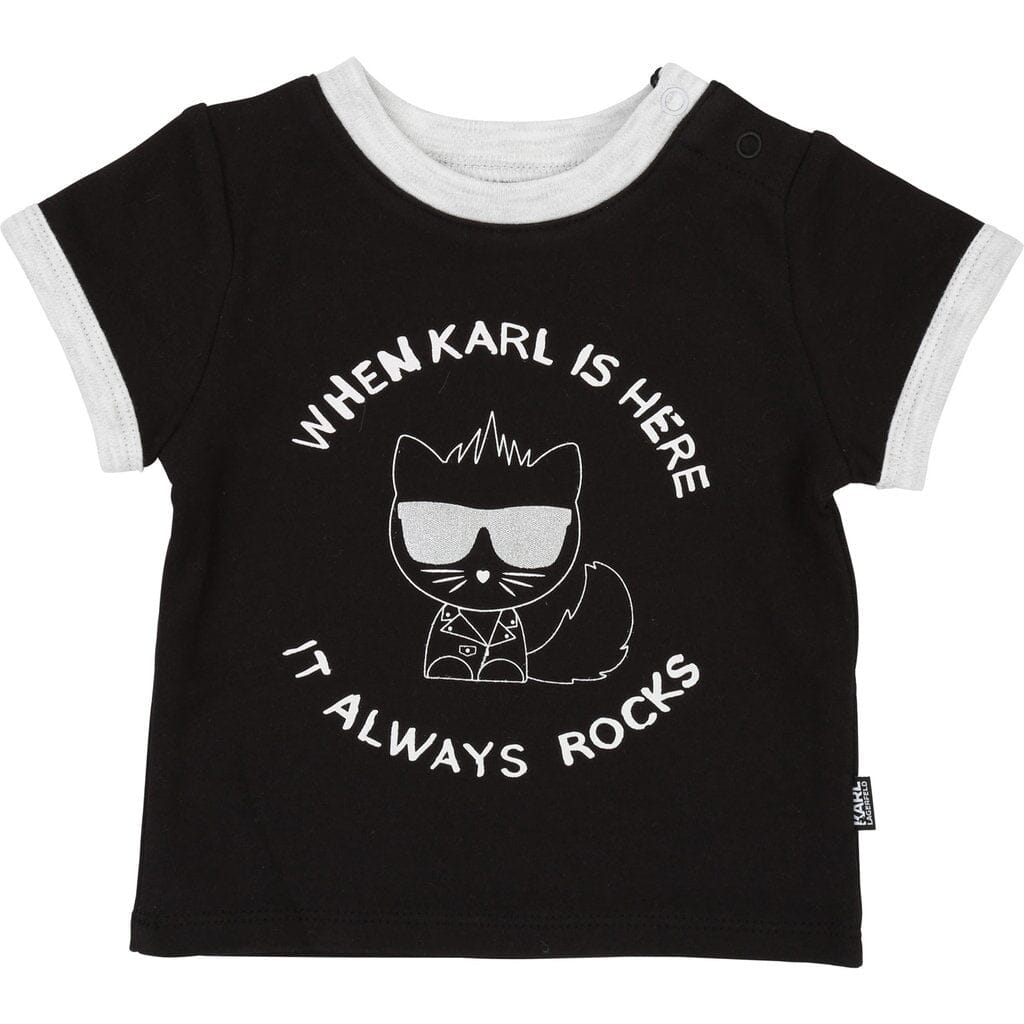 KARL LAGERFELD KIDS Baby T-Shirt Choupette schwarz T-Shirt Karl Lagerfeld