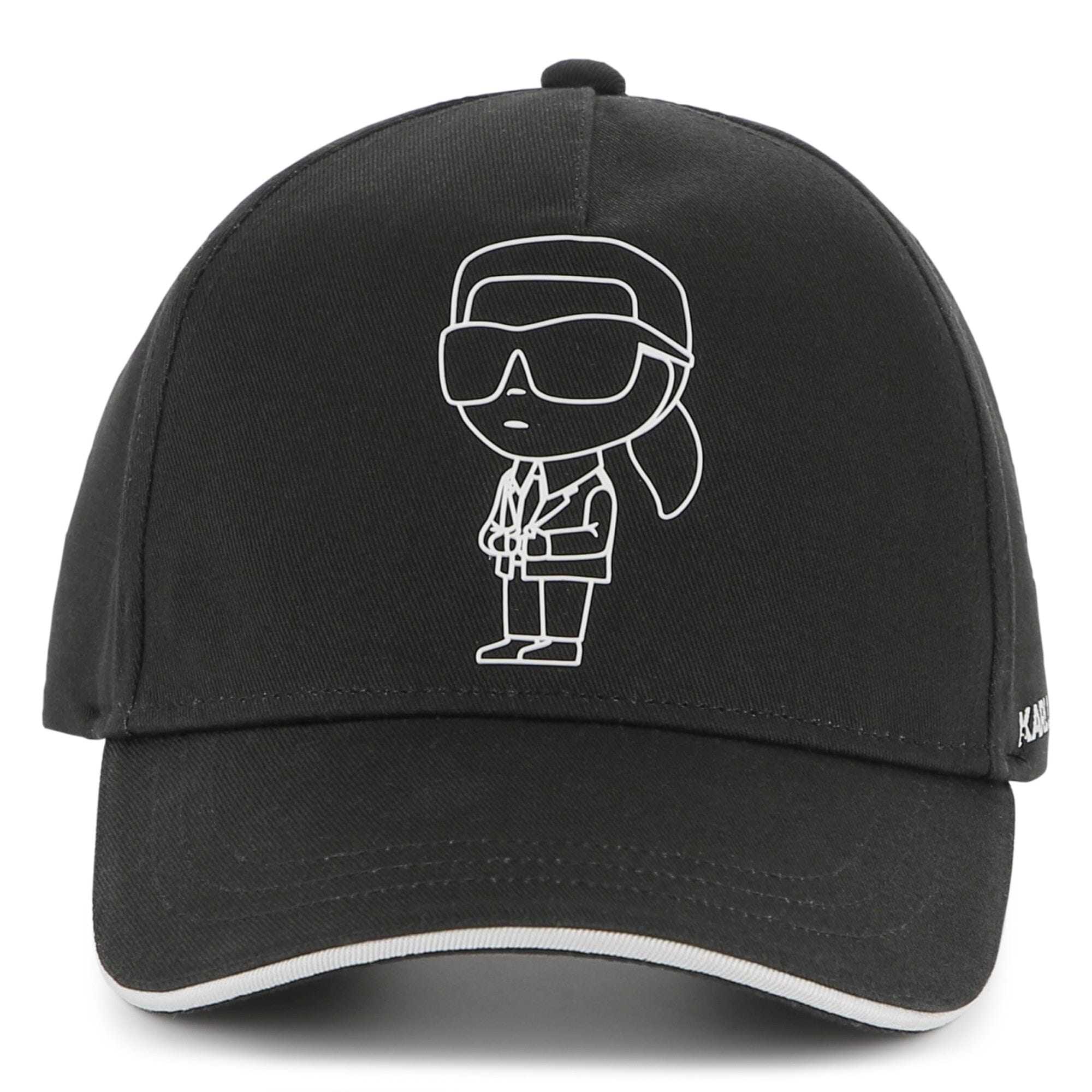 Karl Lagerfeld Kids stylische Cap in schwarz mit weißem Karl-Motiv Cap Karl Lagerfeld